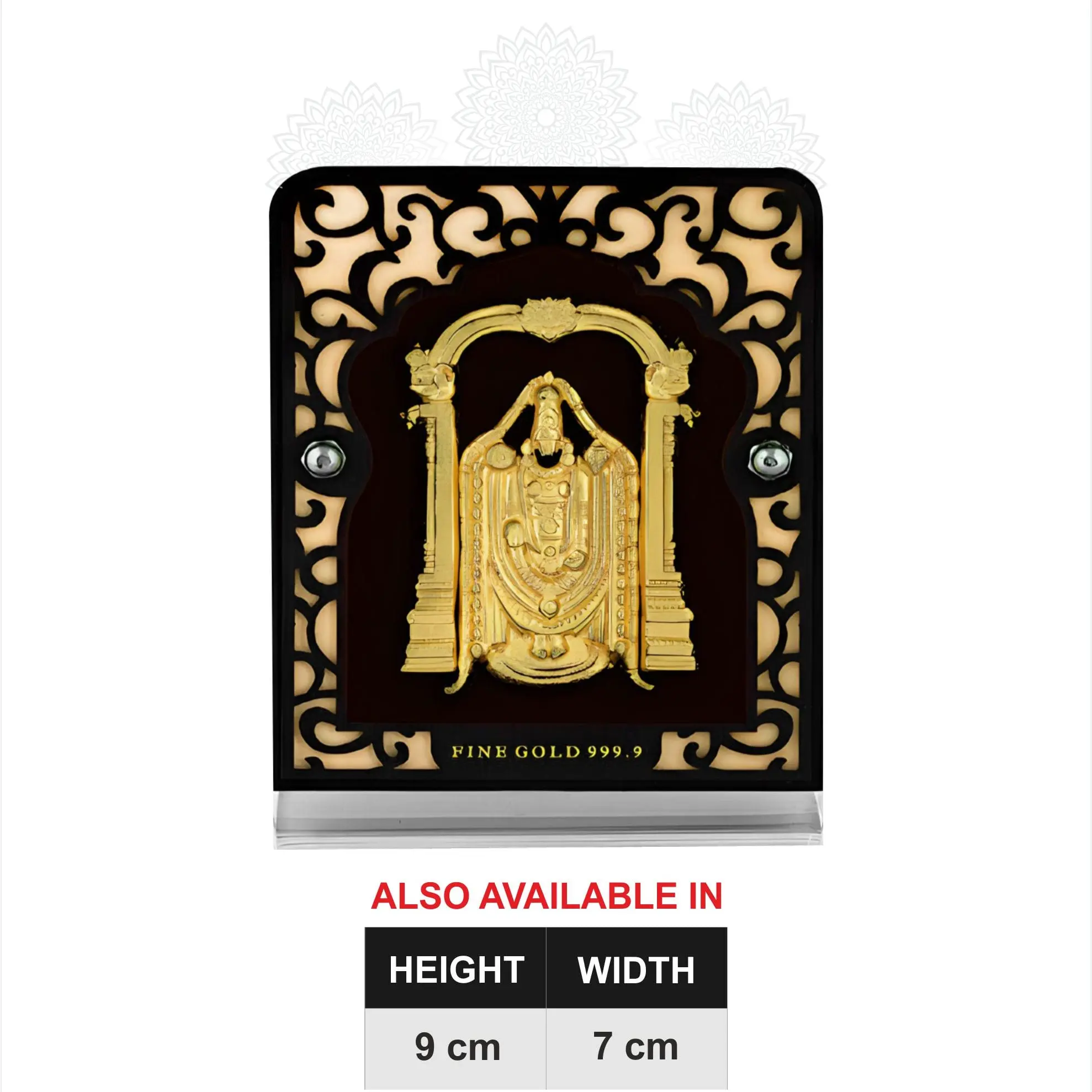 Tirupati Balaji Gold Frame