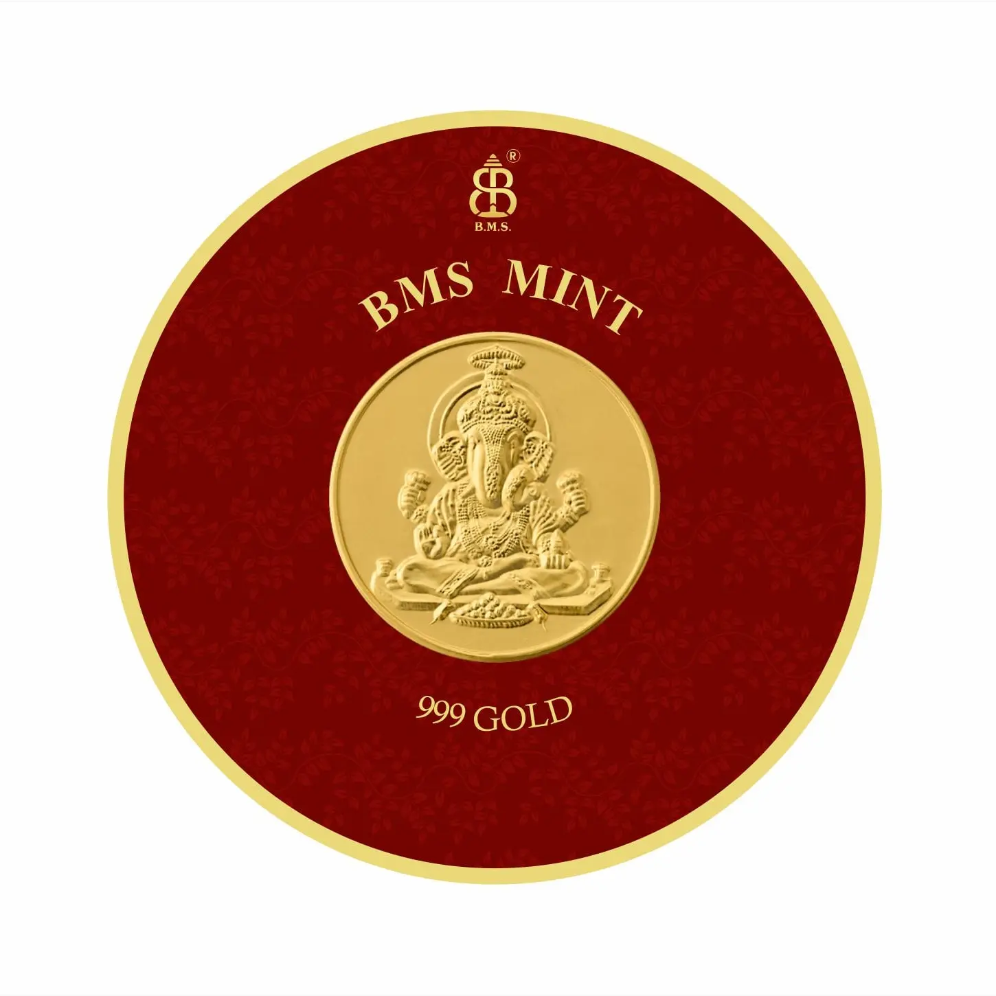 100 Mg Gold Coin Dagduseth Ganesh Round Packing