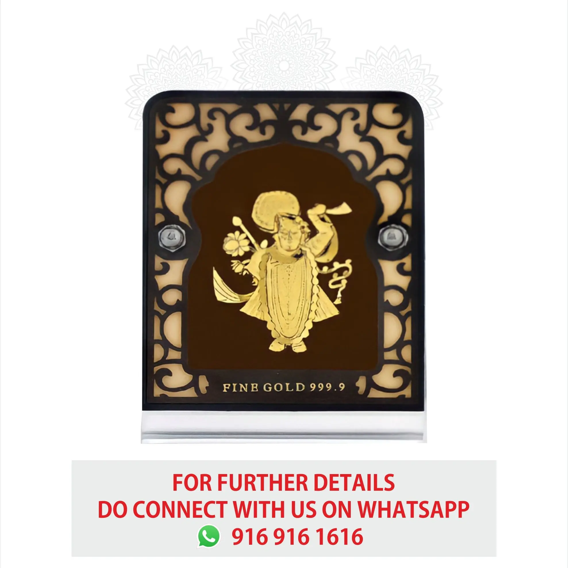 Shreenathji Small Gold Frame