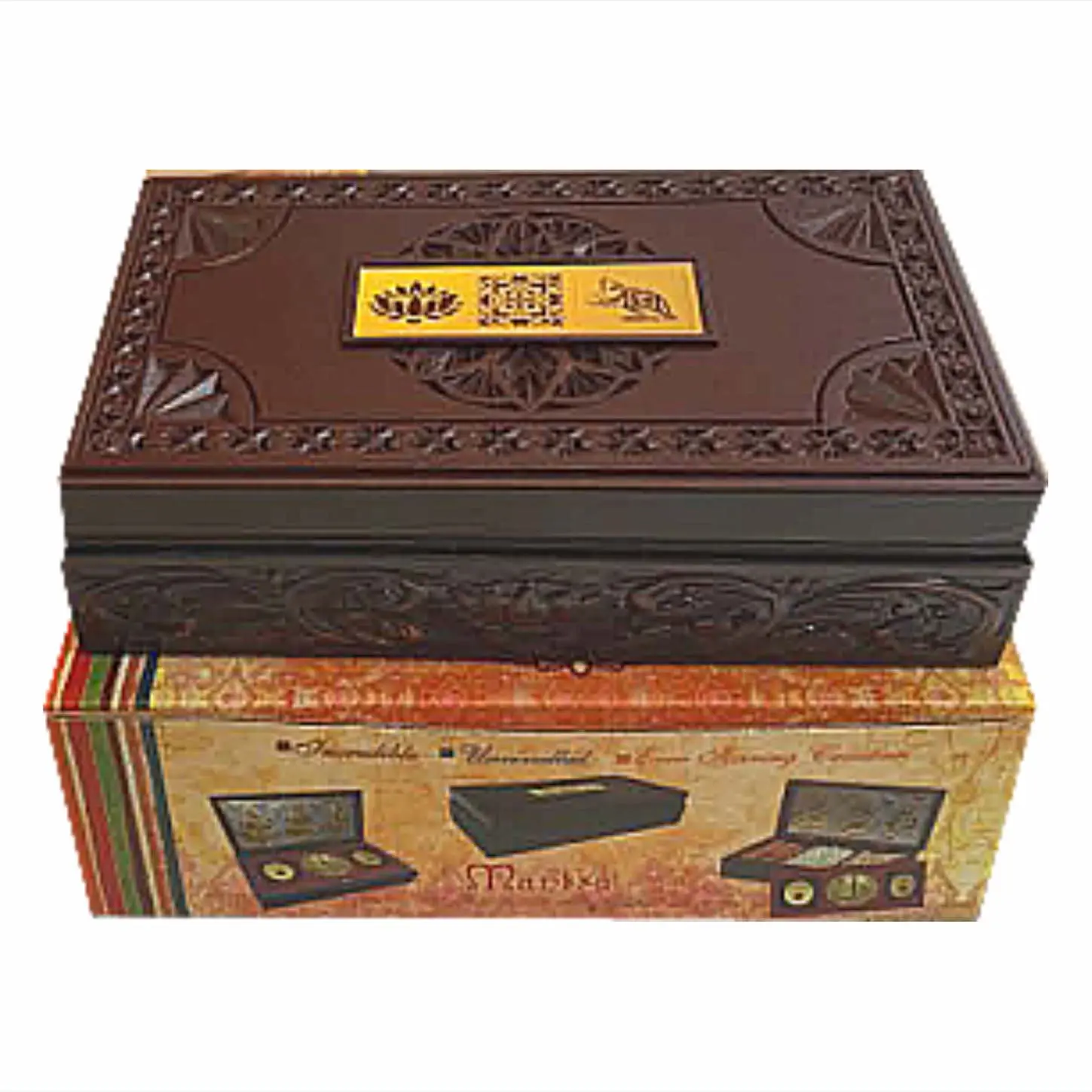 Corporate Lakshami Ganesh Sarswati Charan Paduka Gift With Box
