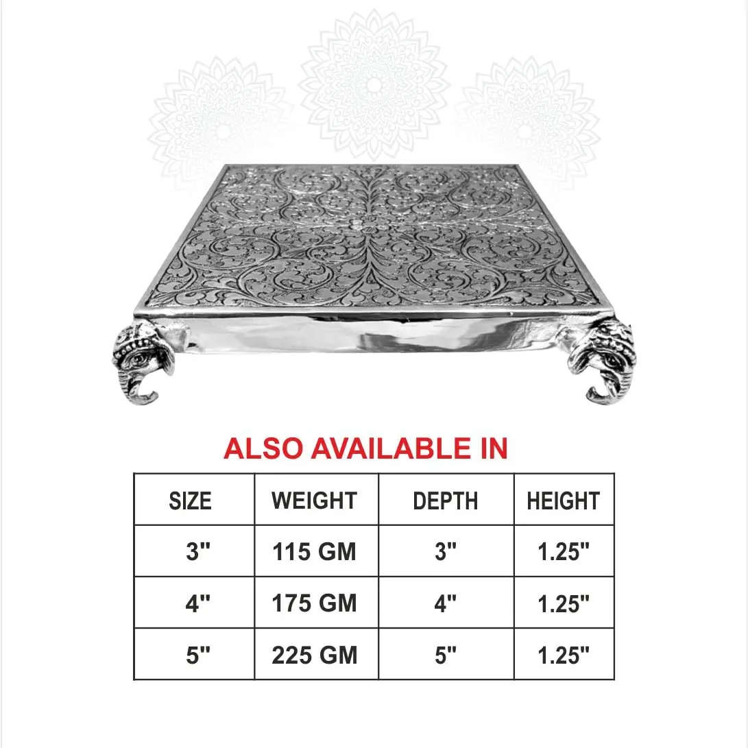 Square Peetam Silver Idol