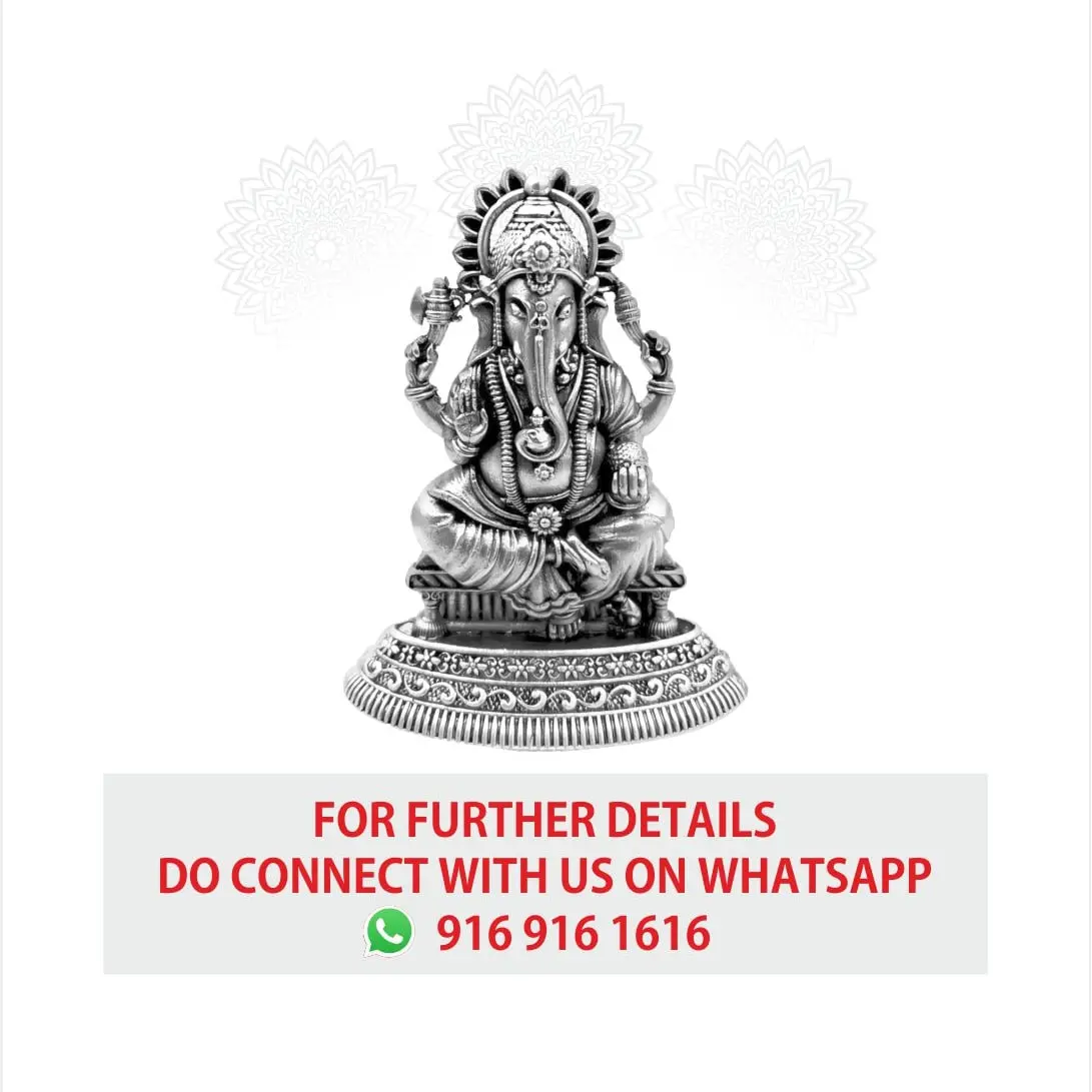 2 D Pitam Ganesh Silver Idol
