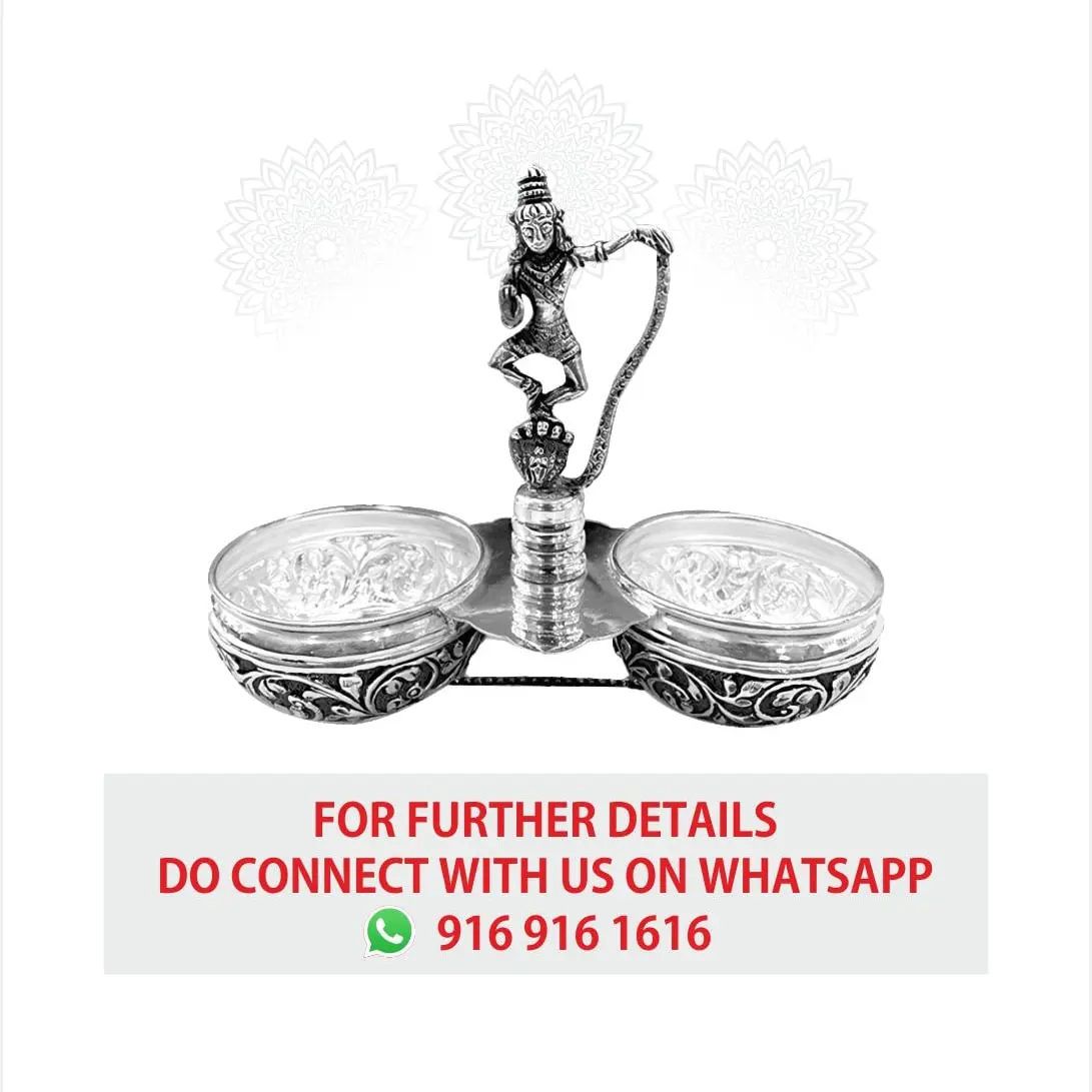 2 Bowl Panchpali Natraj Silver Idol