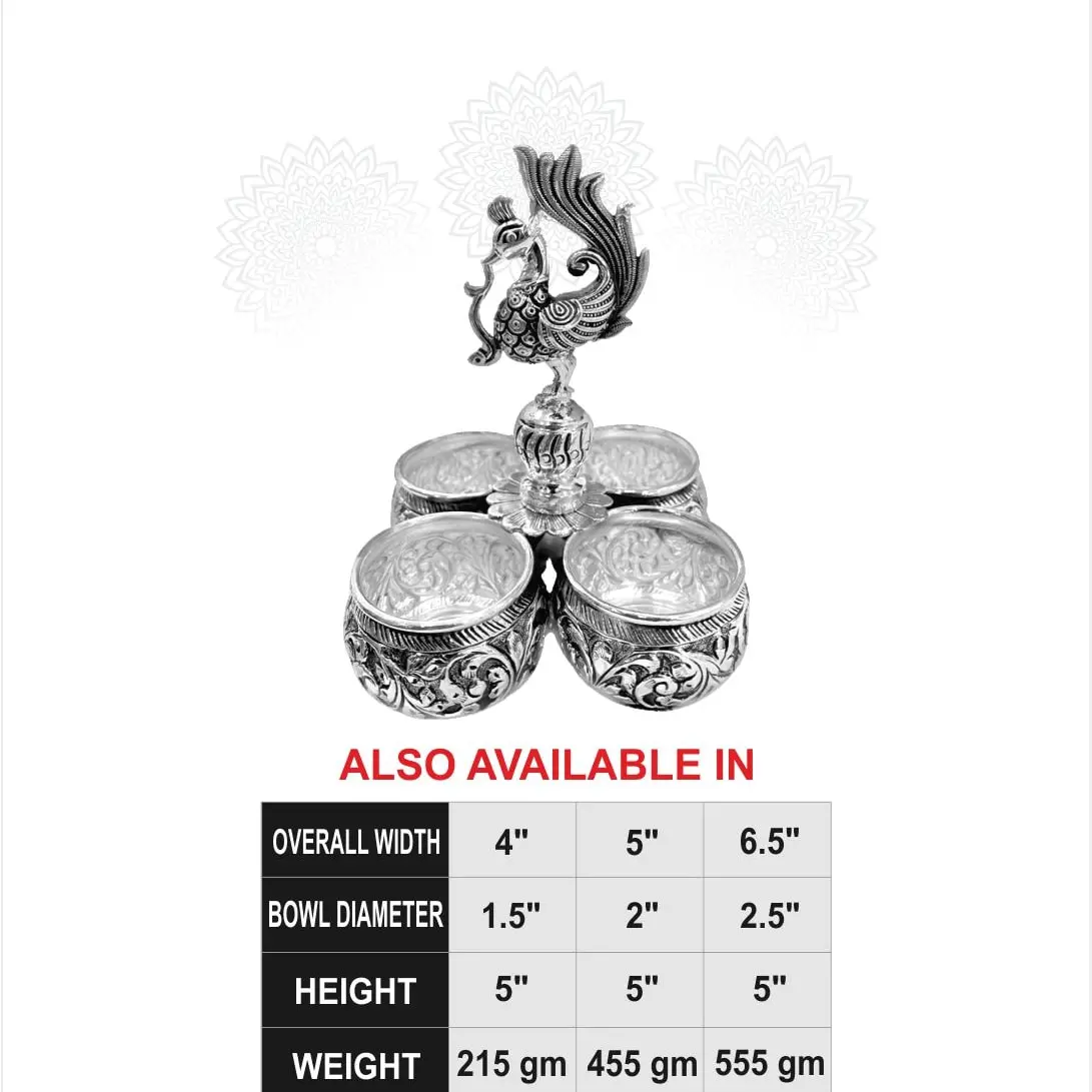 Nakash Panchpali 4 Bowl Without Stand Silver Idol