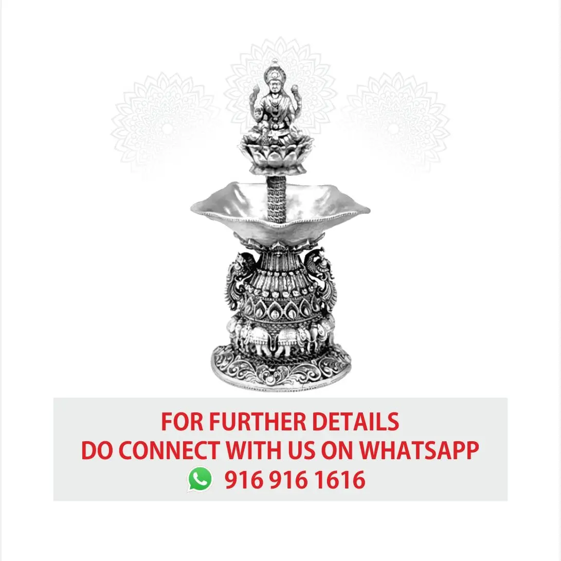 3 D Lakshami With Peacock Stand Diya