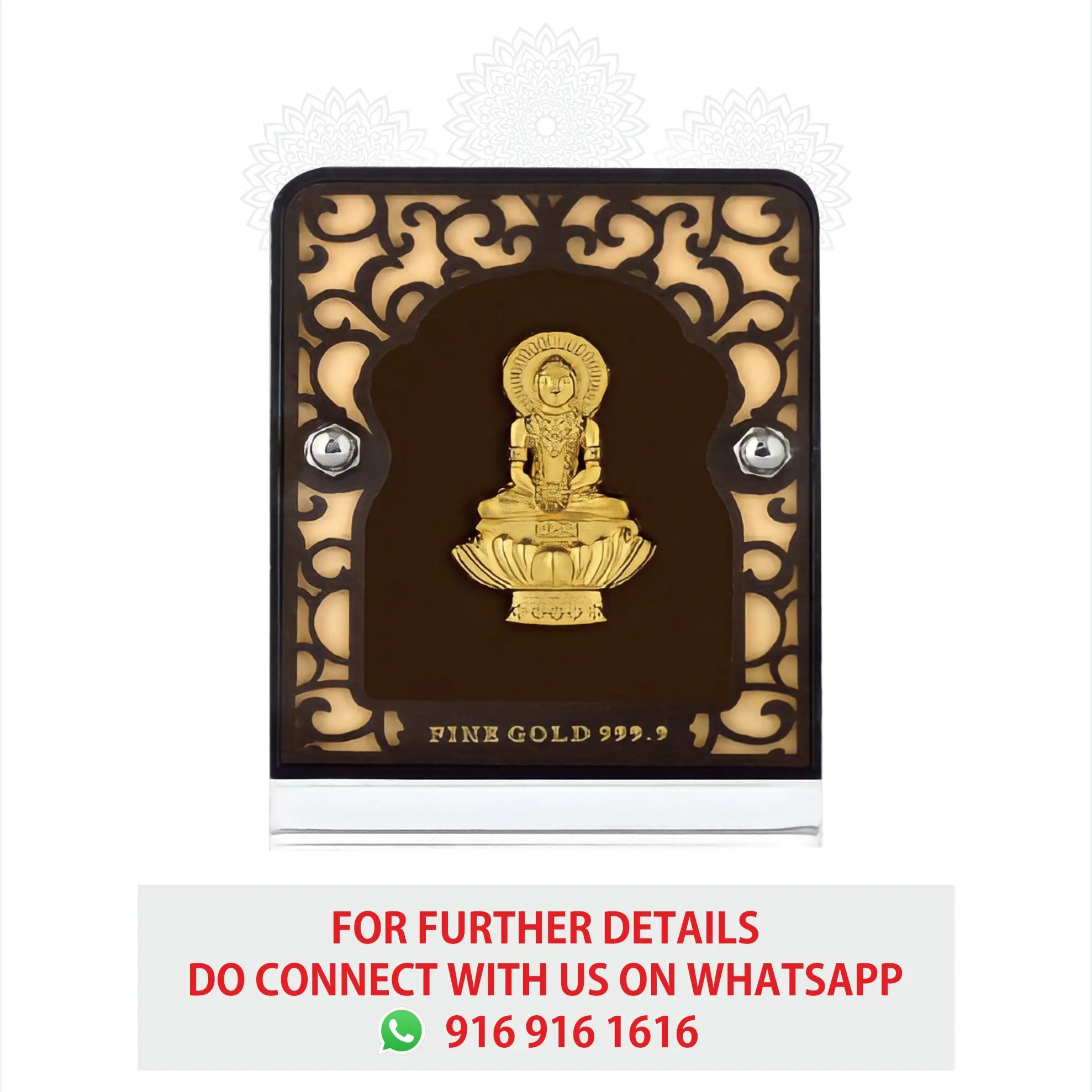 Mahaveer Swami Small Gold Frame