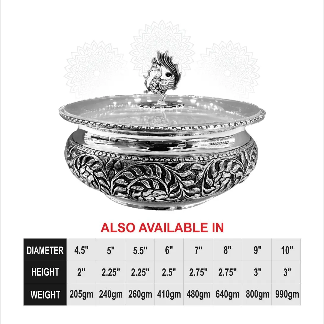 Peacock Dish Bowl Silver Idol