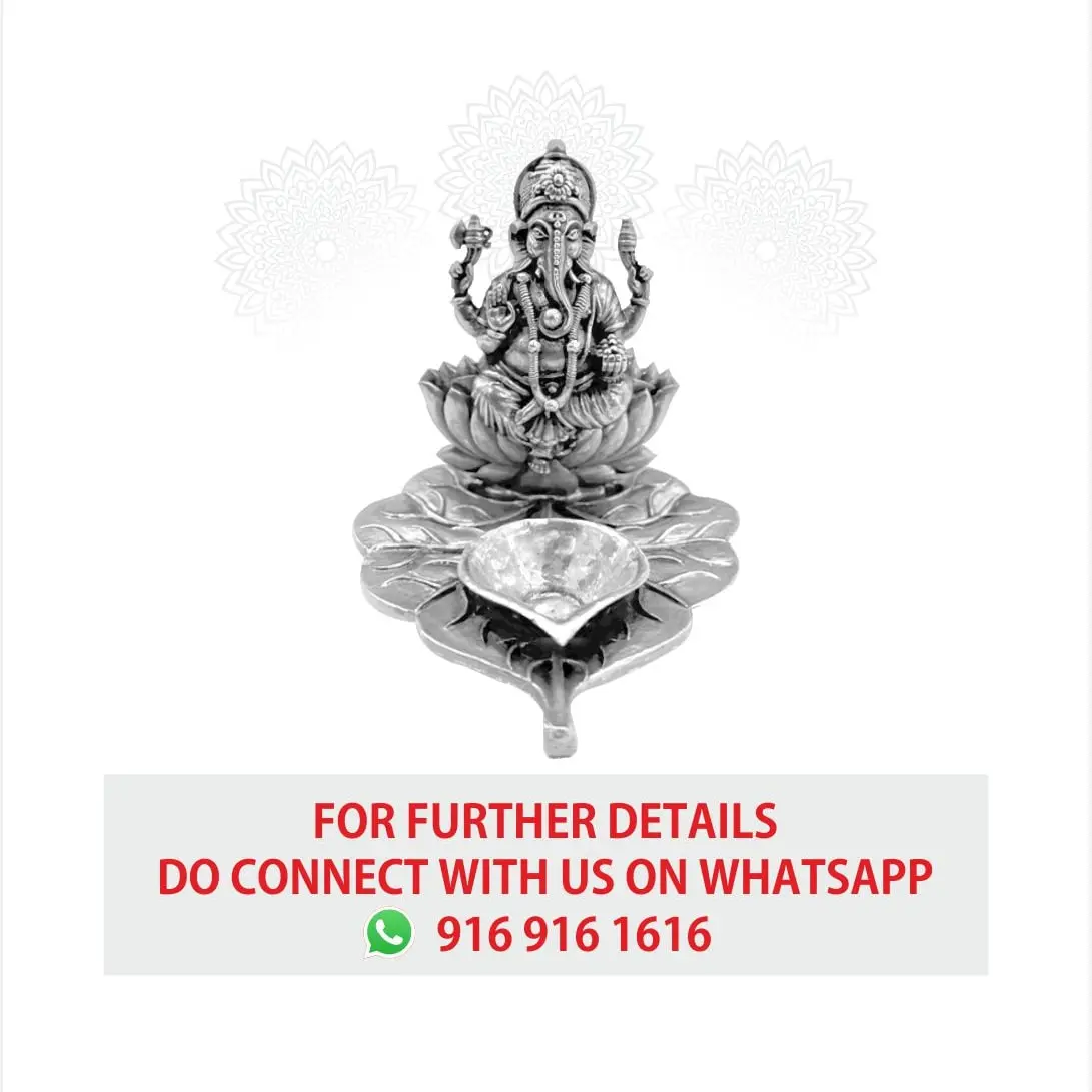 3 D Ganesh With Leaf Diya