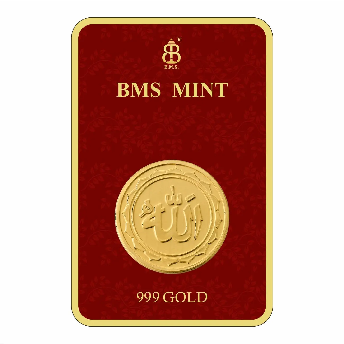 100 Mg Gold Coin Allah Square Packing