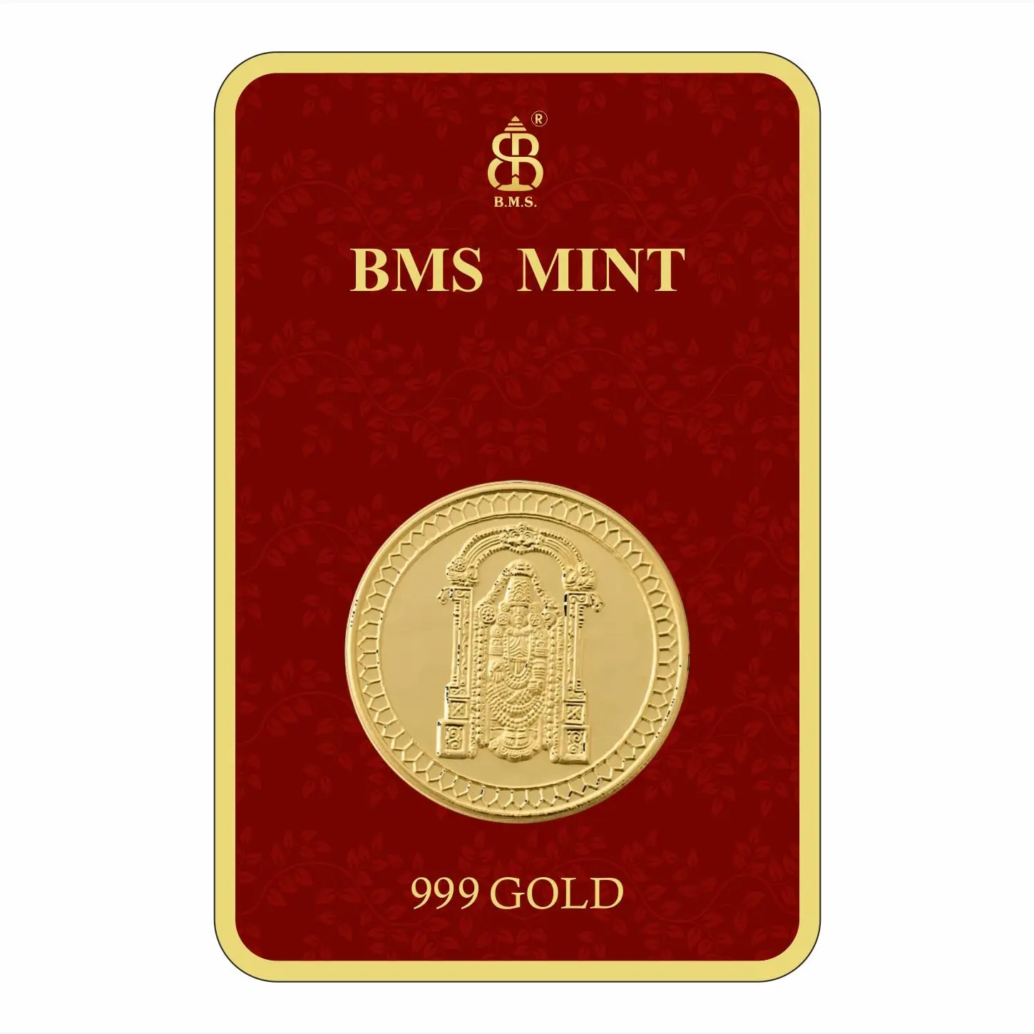 50 Mg Gold Coin Tirupati Balaji Square Packing