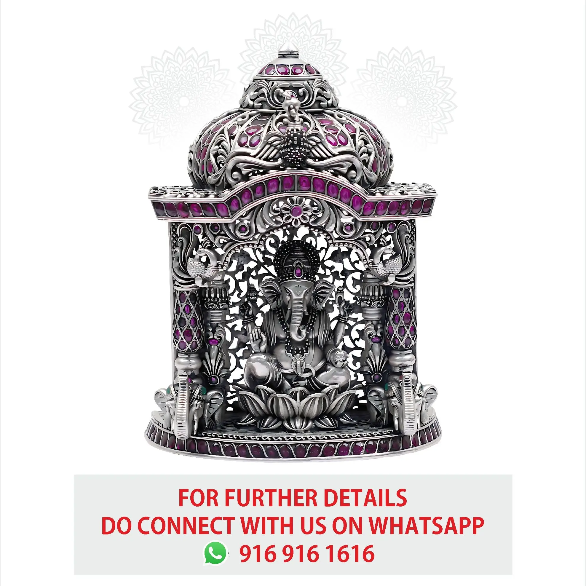Ganesh Temple With Ruby Stone