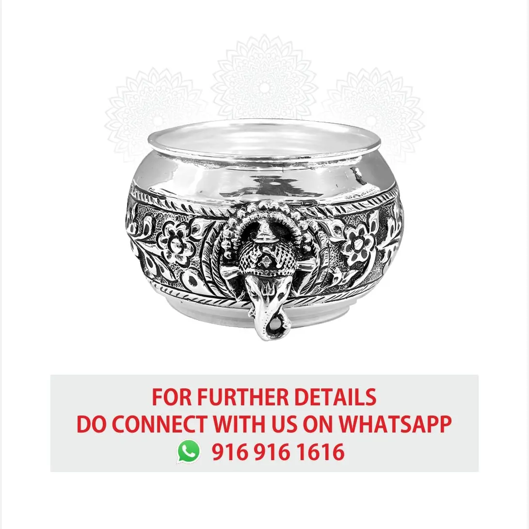 Ganesh Bowl Silver Idol