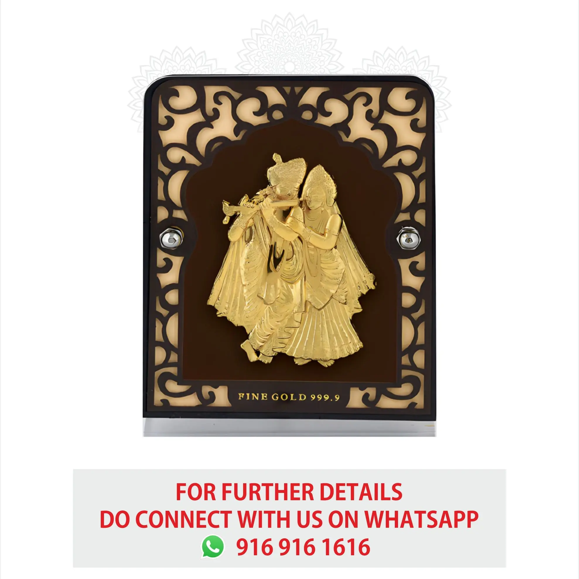 Radha Krishna Gold Frame