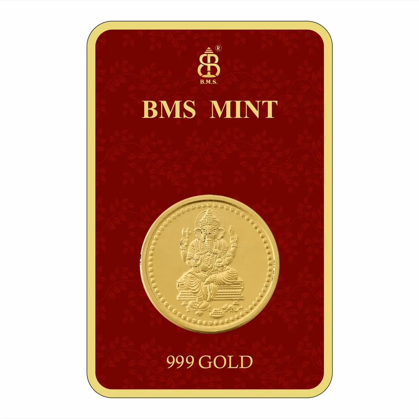 200 Mg Gold Coin Ganesh Square Packing