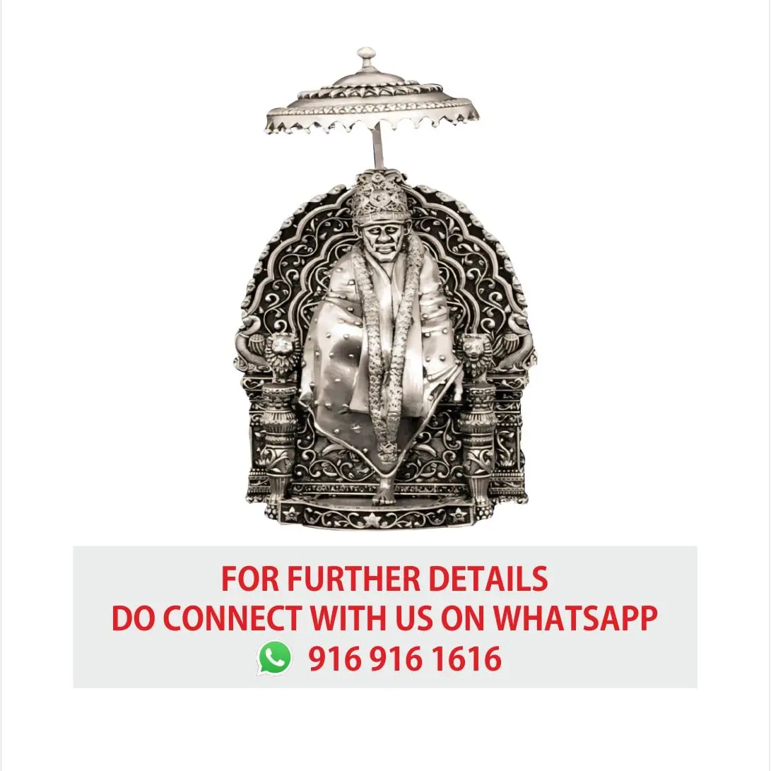 3 D Shridi Sai Baba Silver Idol