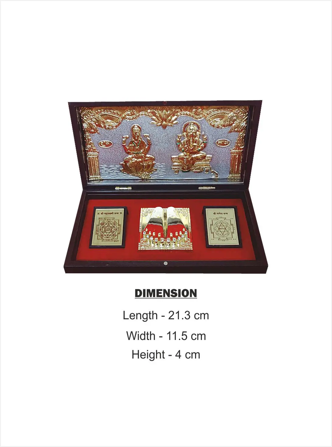 Deluxe Lakshami Ganesh Charan Paduka Gift With Box