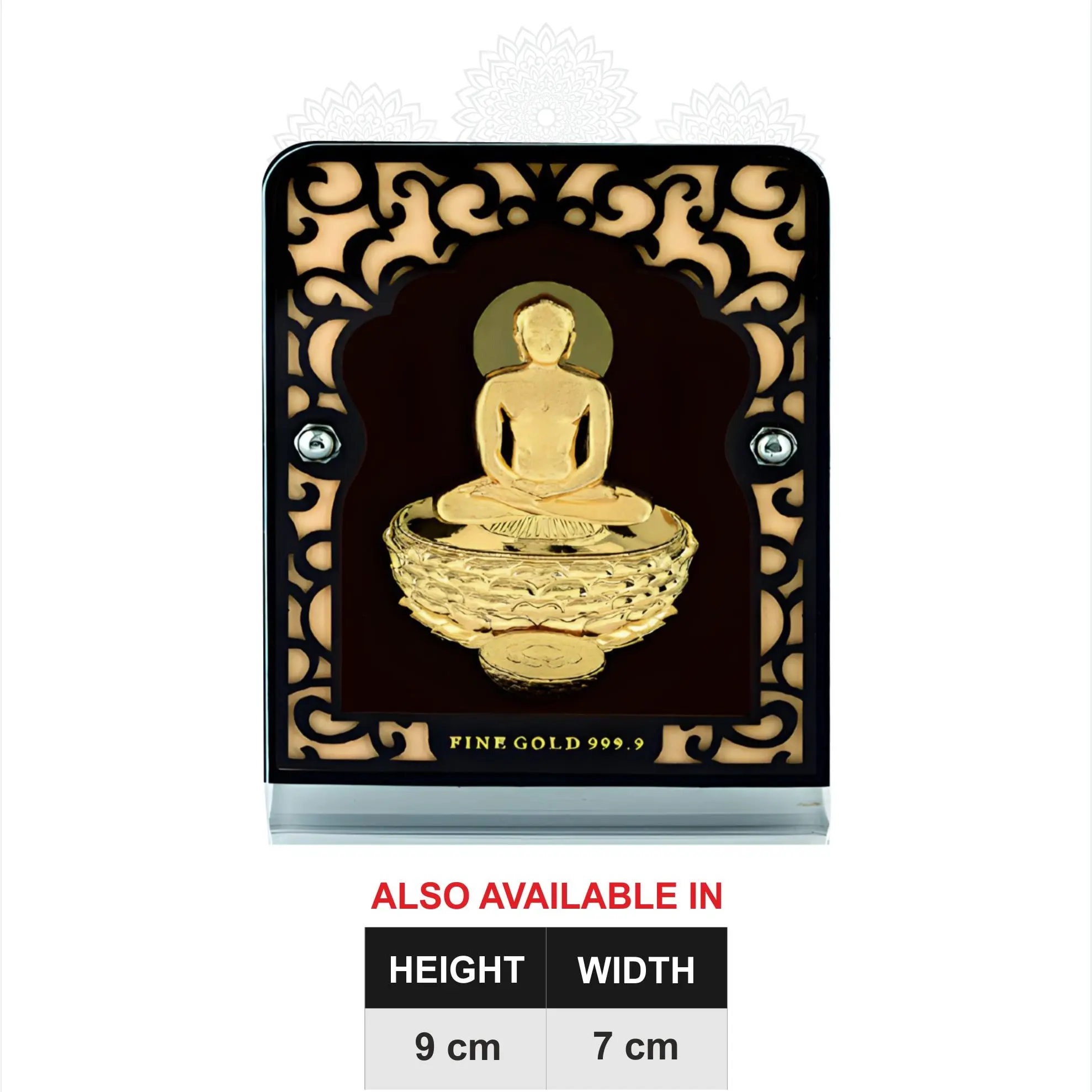 Mahaveer Swami Gold Frame