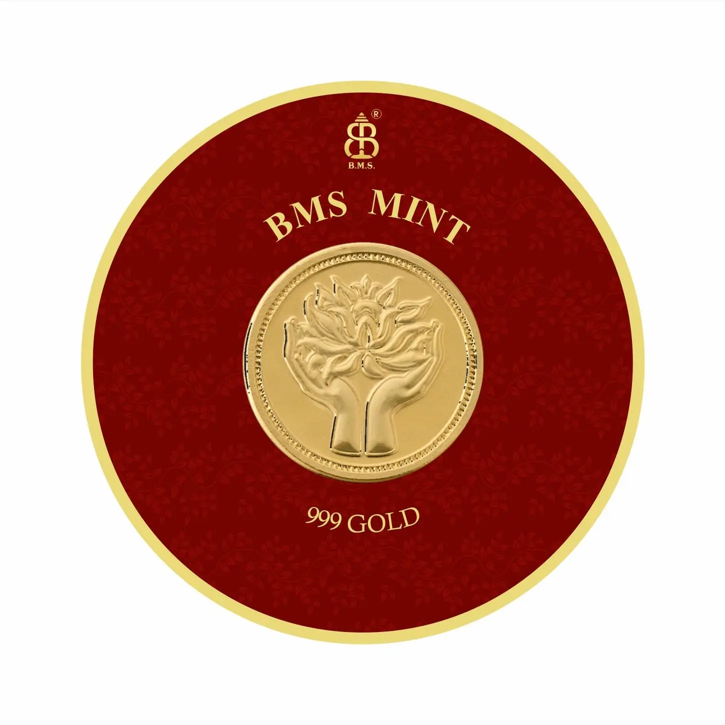 100 Mg Gold Coin Hasthakamal Round Packing