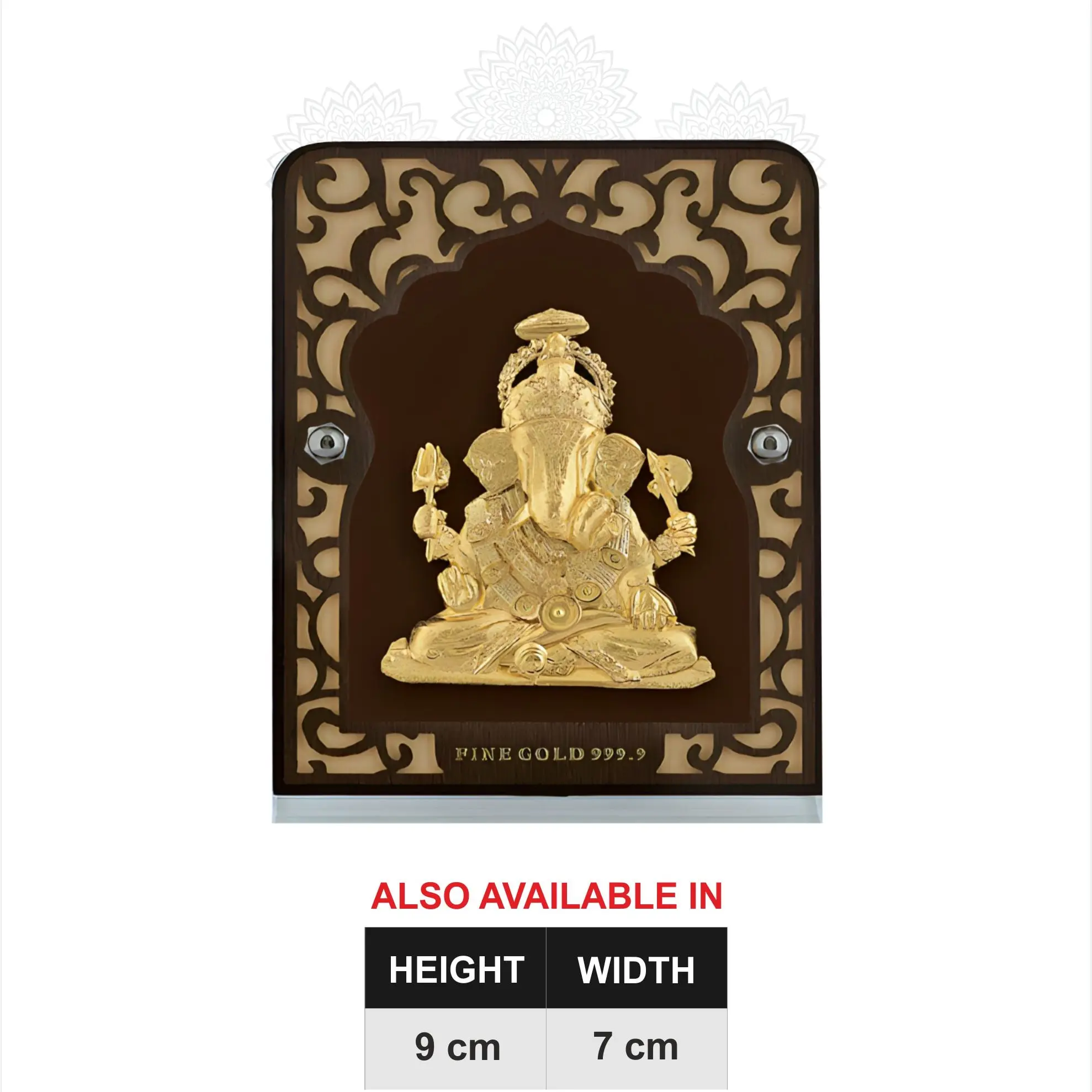 Dagdu Seth Ganeshji Gold Frame