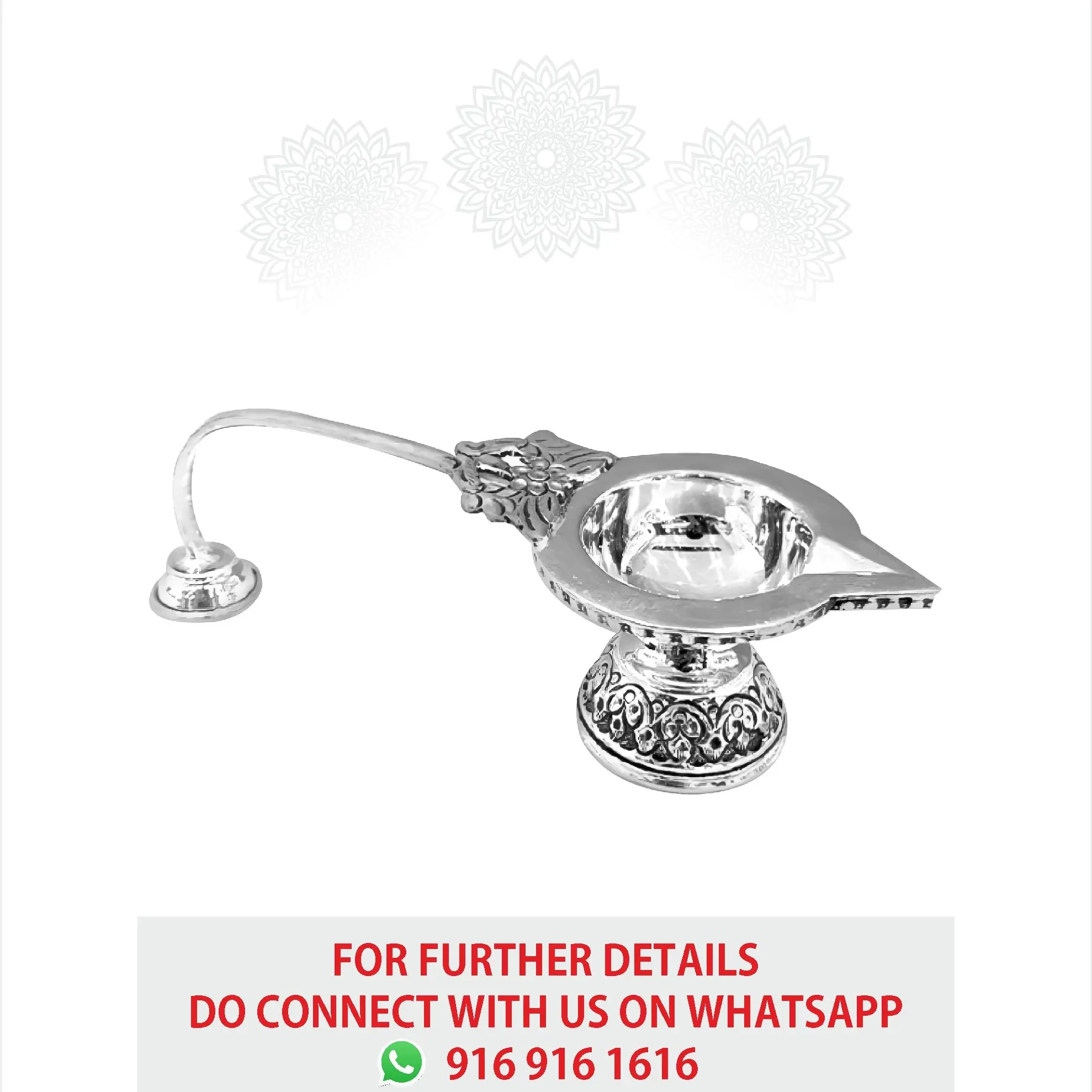 Silver Leaf Nakash Aarti Stand