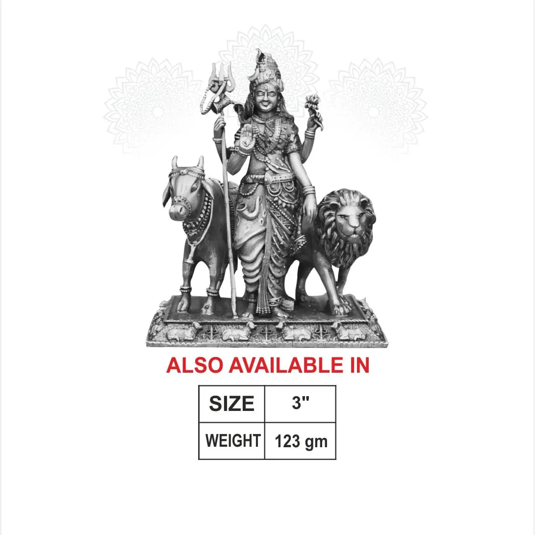 Ardhanareeshwer Silver Idol