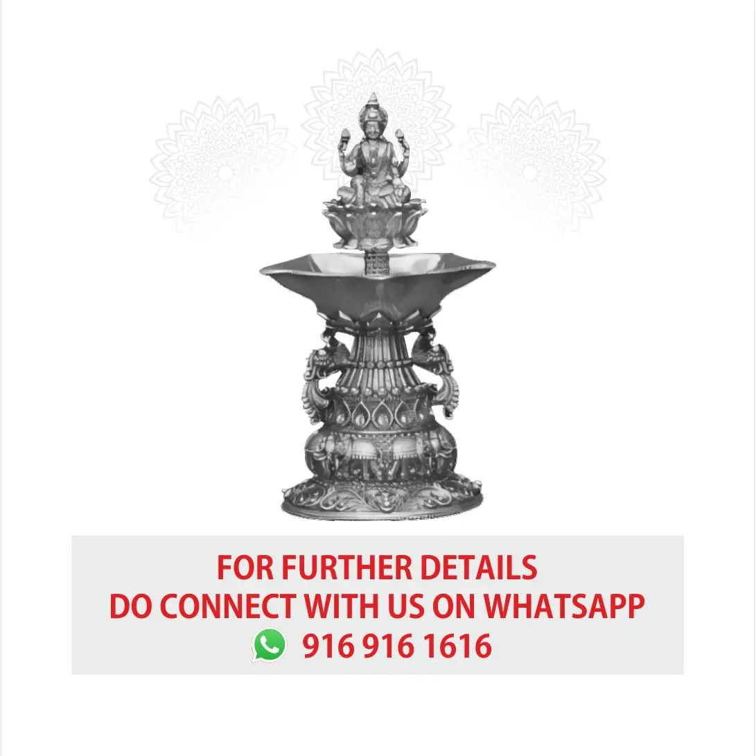 3 D Lakshmi Deepam Silver Idol