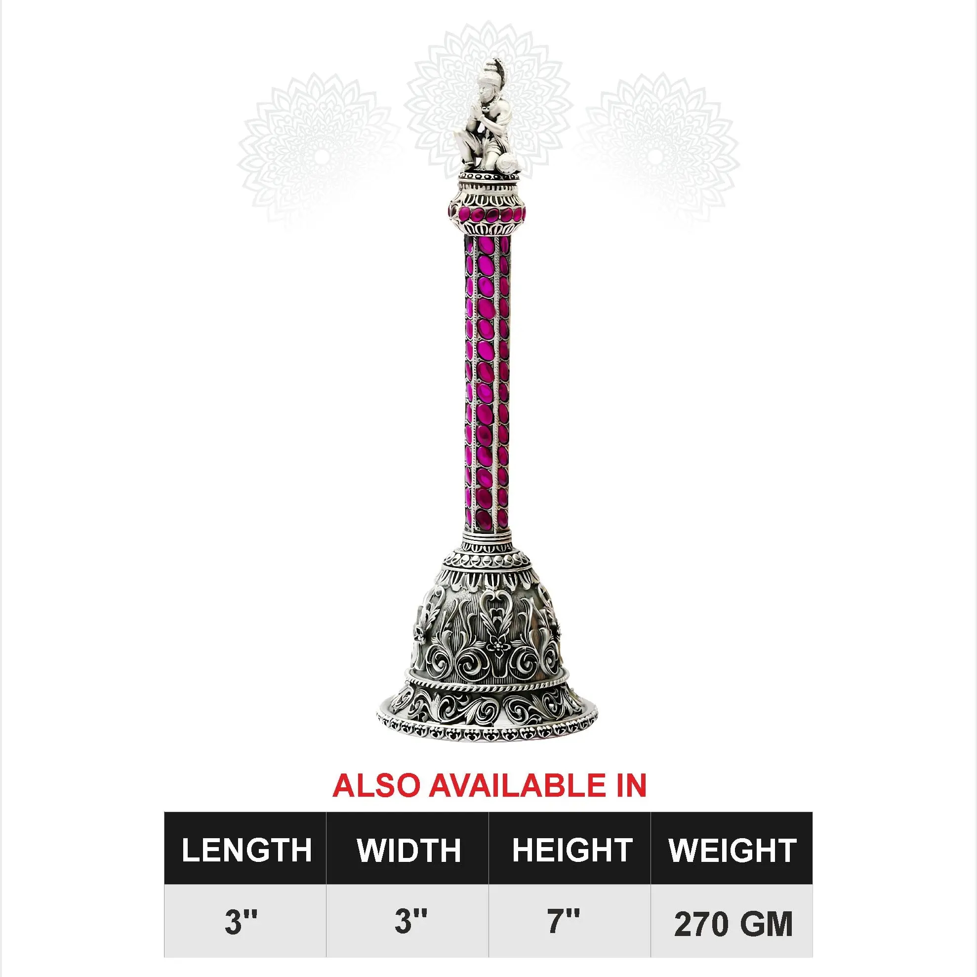 Hanuman Bell With Ruby Stone