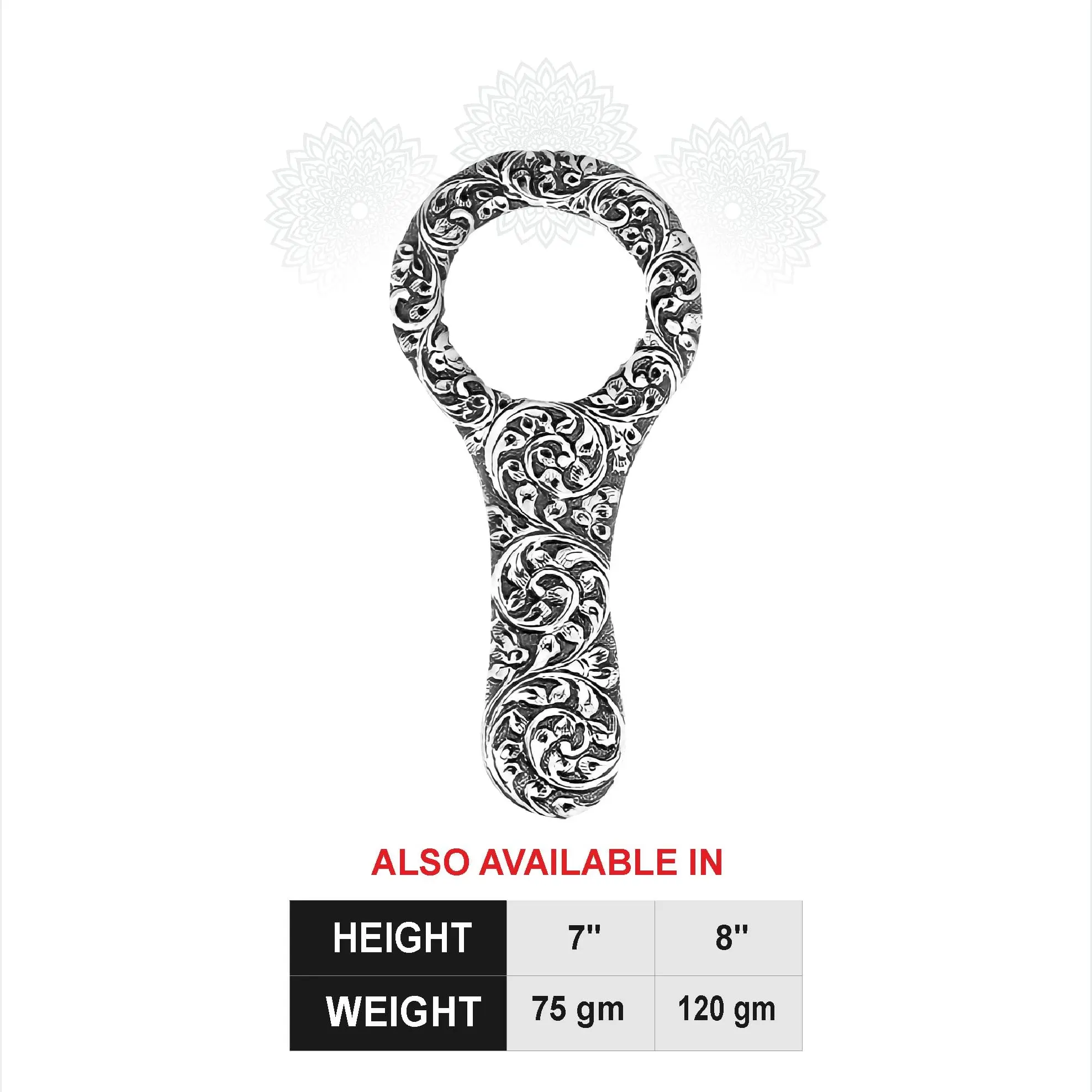 Round Nakash Silver Mirror