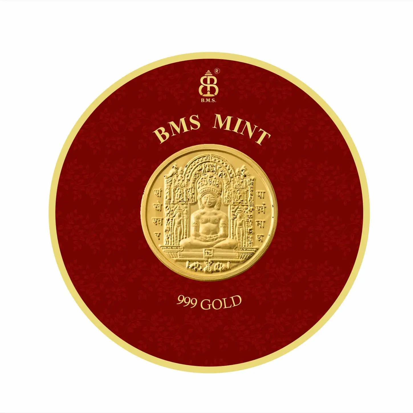 100 Mg Gold Coin Shankeshwara Parshwanatha Round Packing