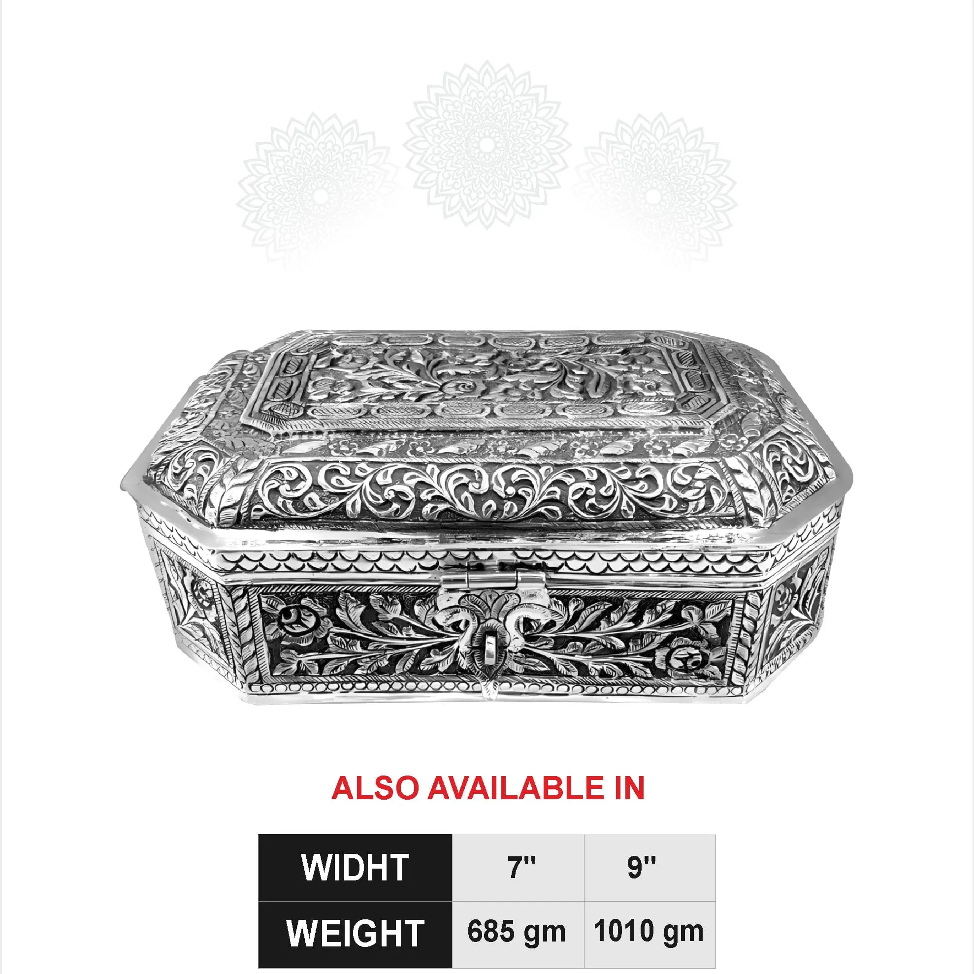 Traditional Leaf Nakash Square Dry Fruit Box