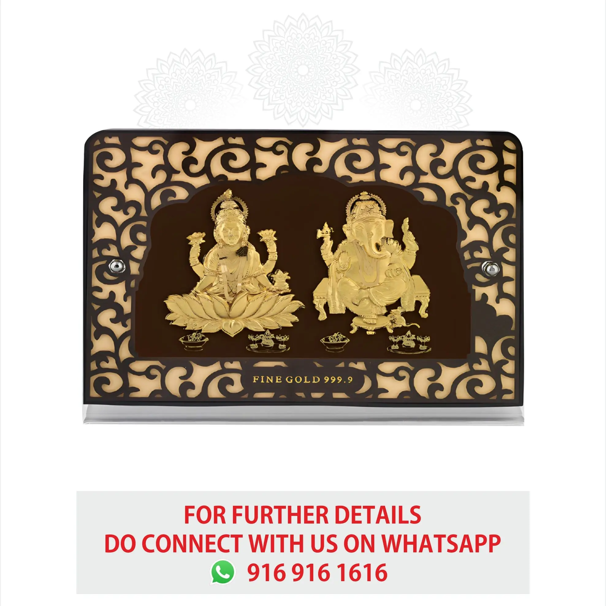 Lakshmi Ganesh Gold Frame