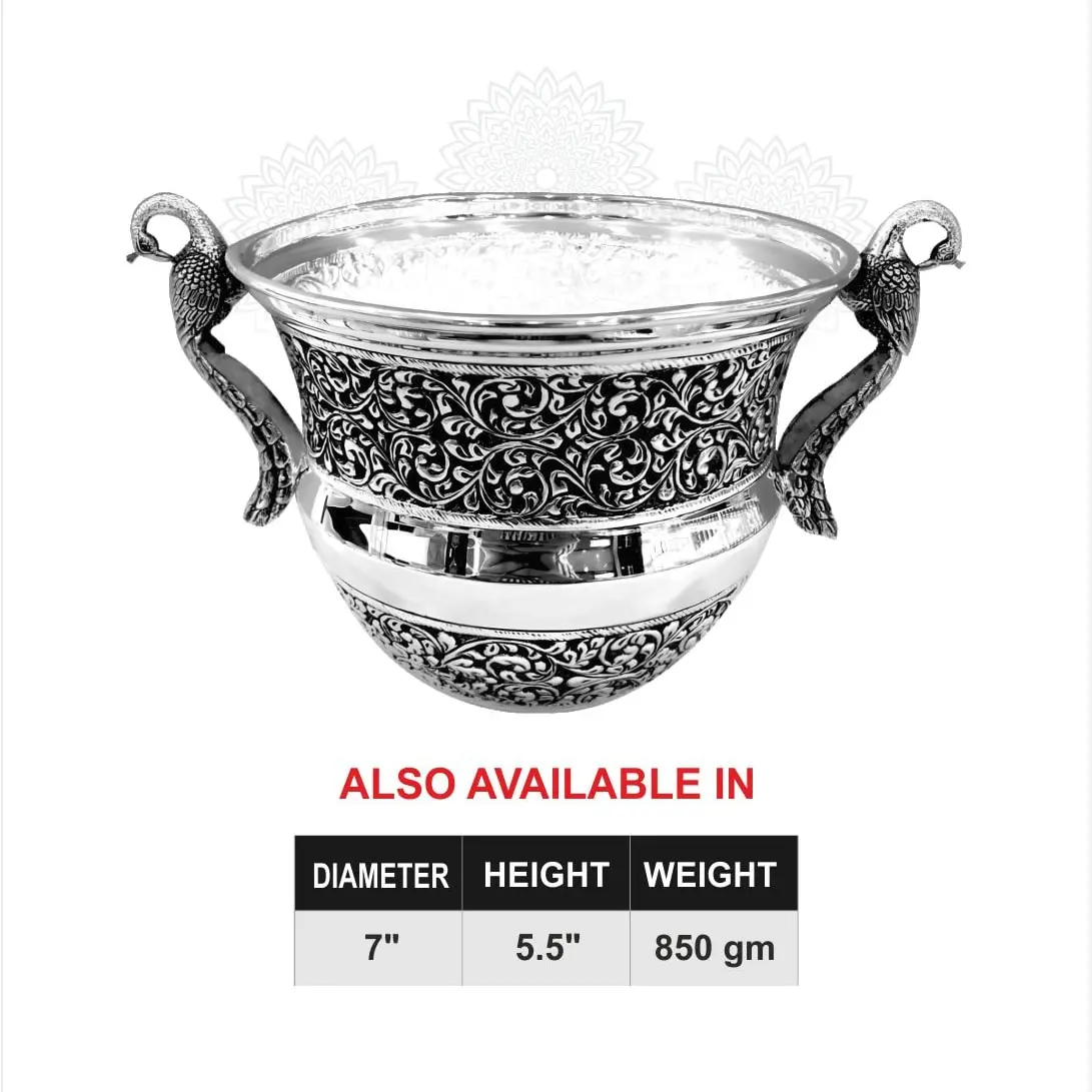 Peacock Bowl Silver Idol