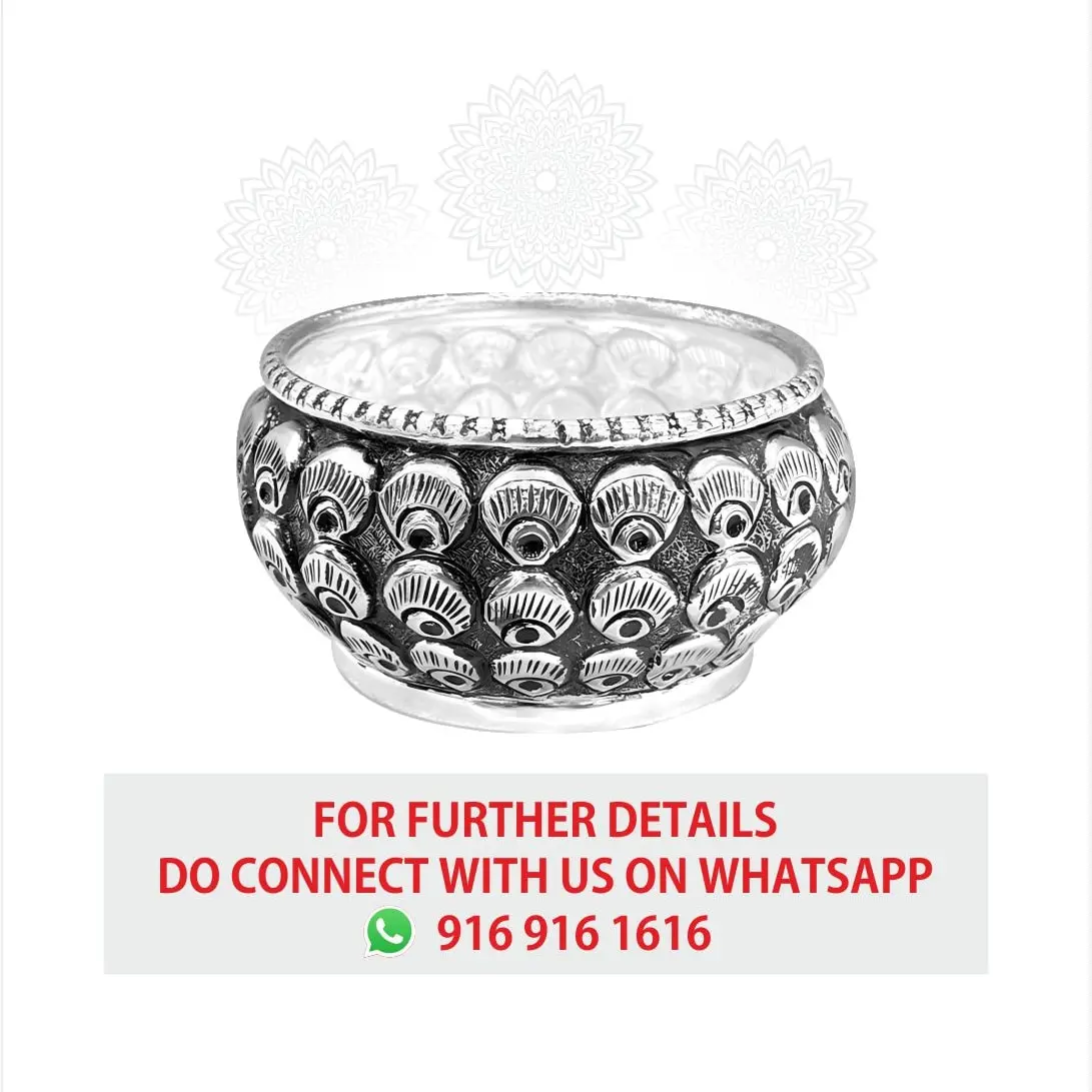 Peacock Nakash Bowl Silver Idol