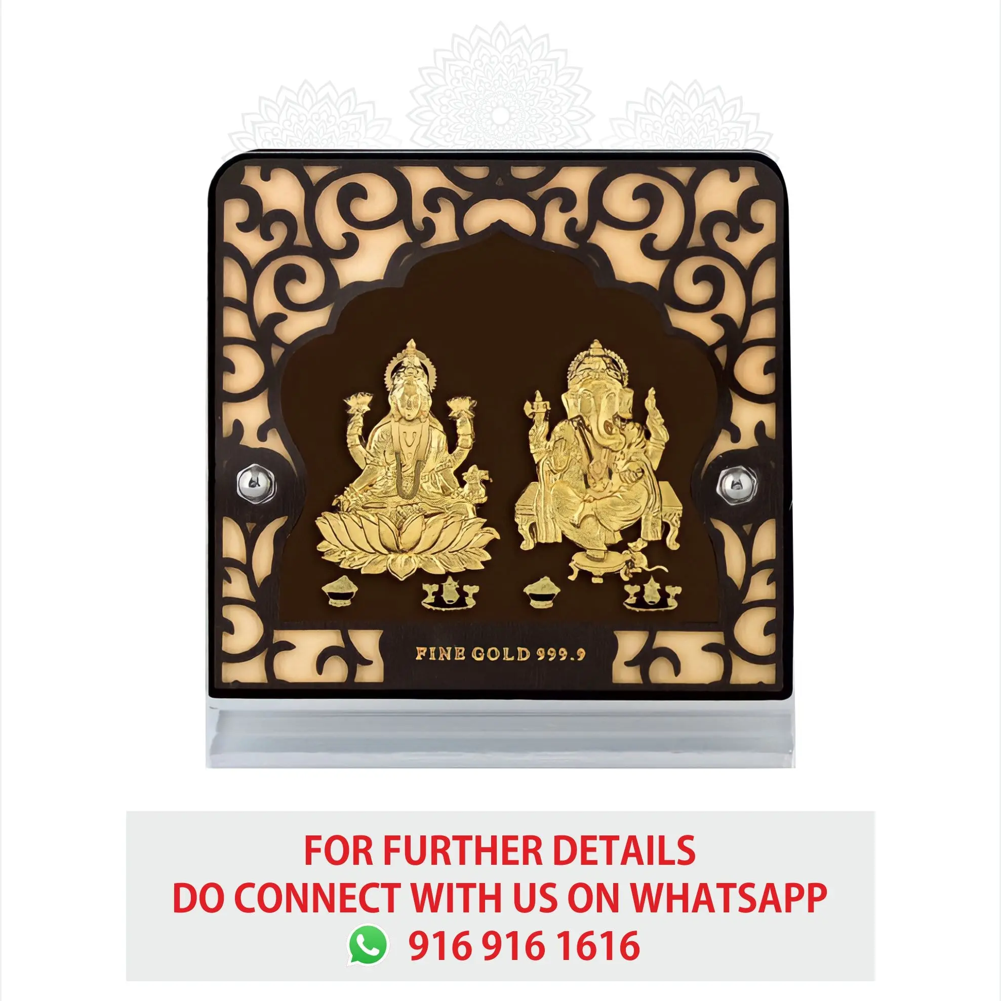 Lakshmi Ganesh Gold Frame