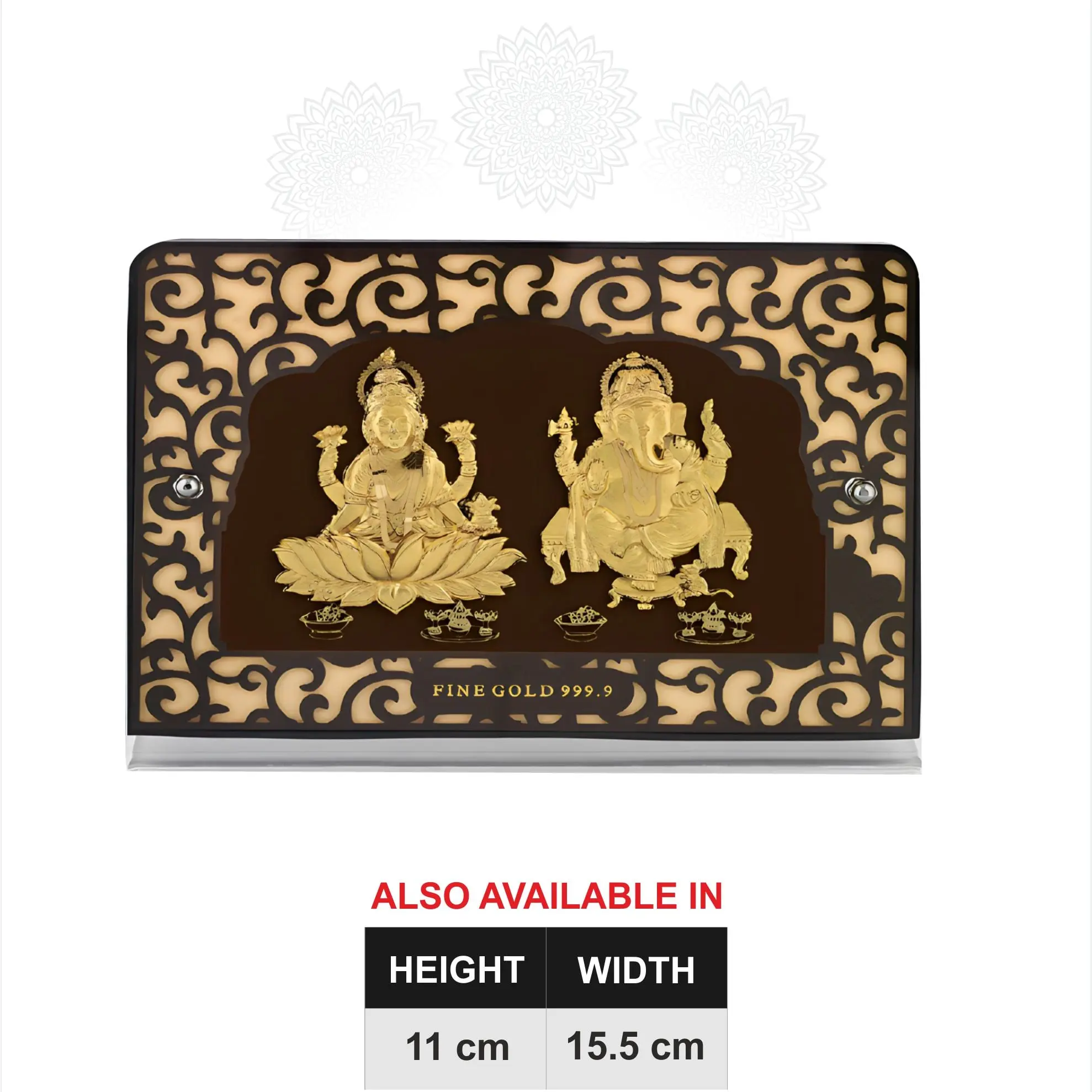 Lakshmi Ganesh Gold Frame
