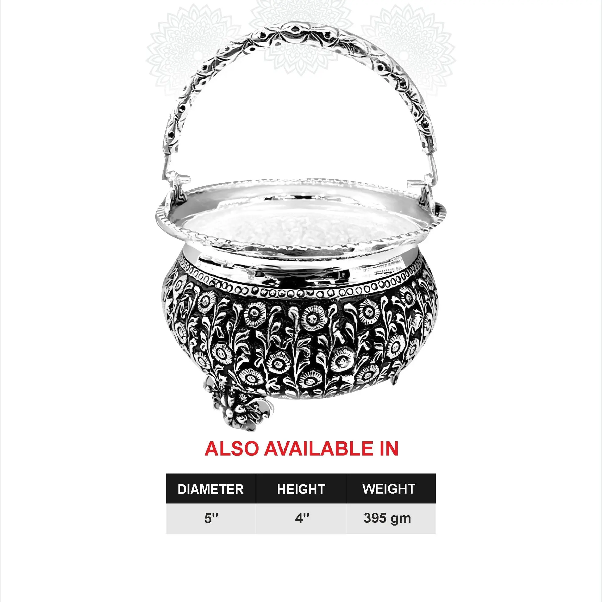 Flower Nakash With Stand Round Flower Basket