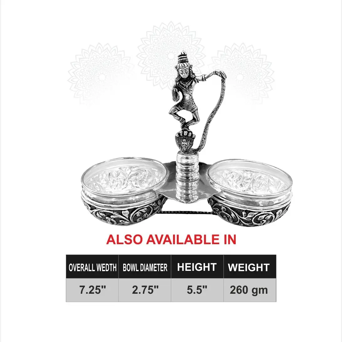 2 Bowl Panchpali Natraj Silver Idol