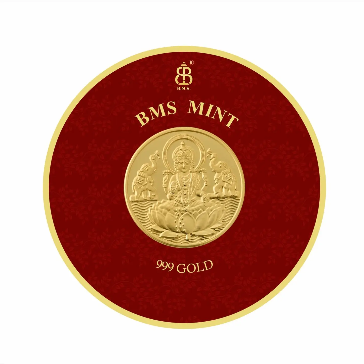 100 Mg Gold Coin Lakshami Round Packing