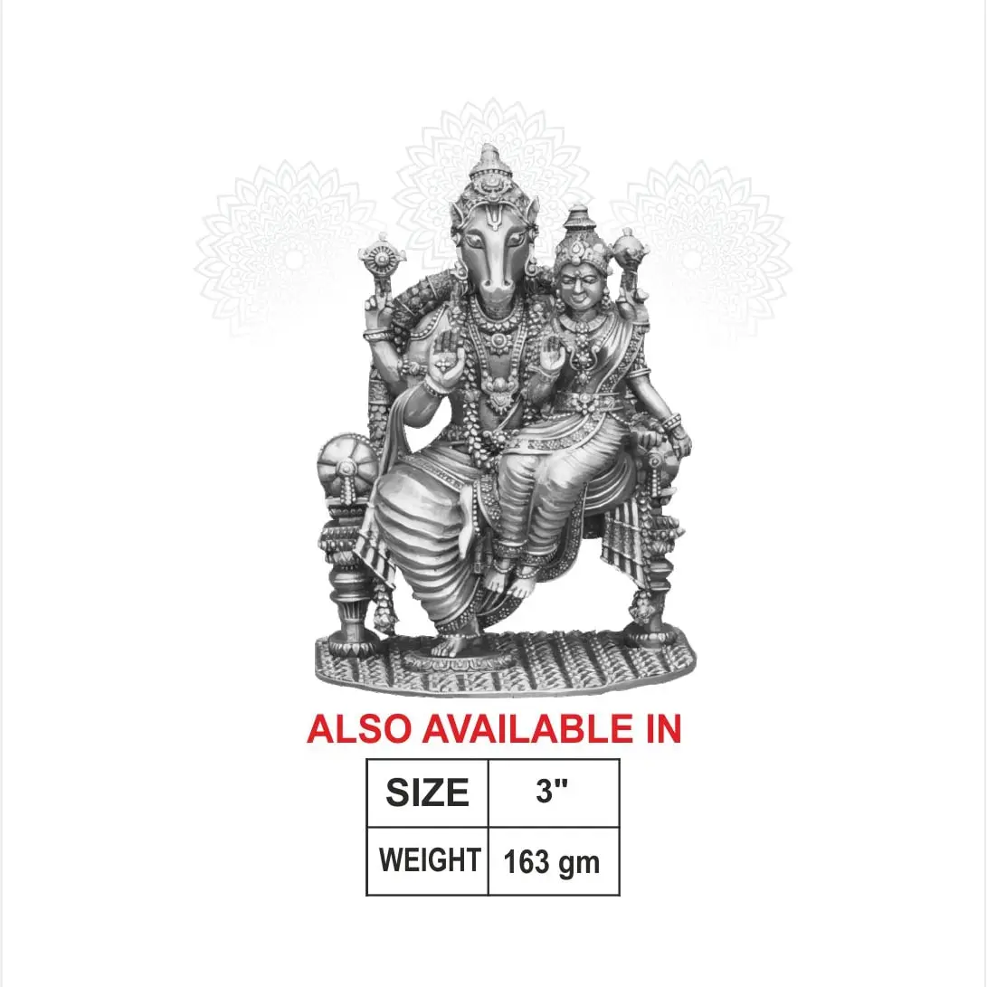 3 D Shree Lakshmi Hayagreeva Silver