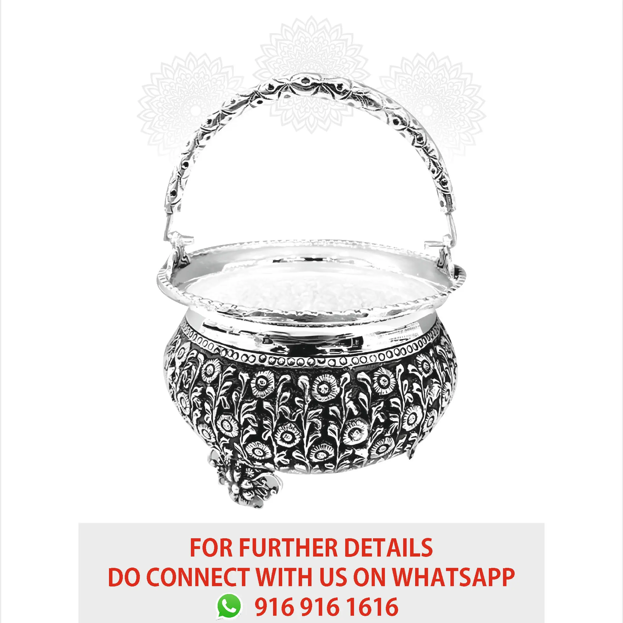 Flower Nakash With Stand Round Flower Basket