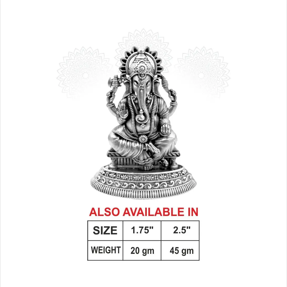 2 D Pitam Ganesh Silver Idol