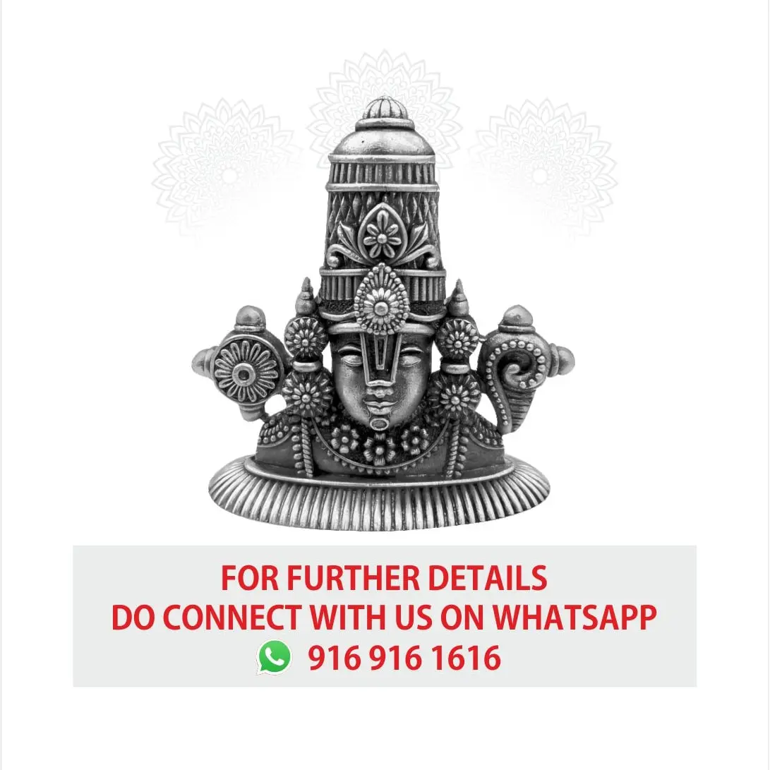 2 D Half Tirupati Silver Idol