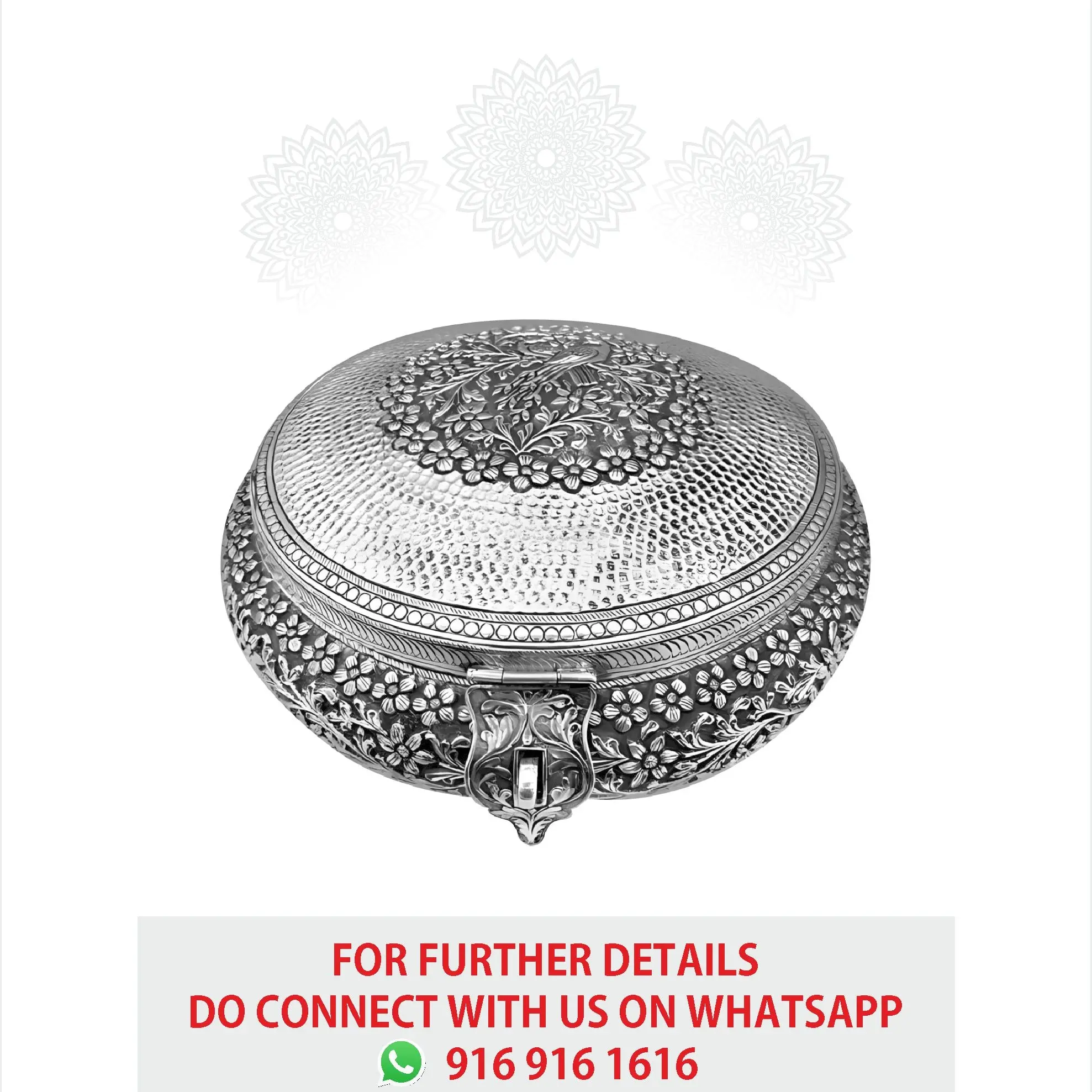 Flower Nakash Round Dry Fruit Box