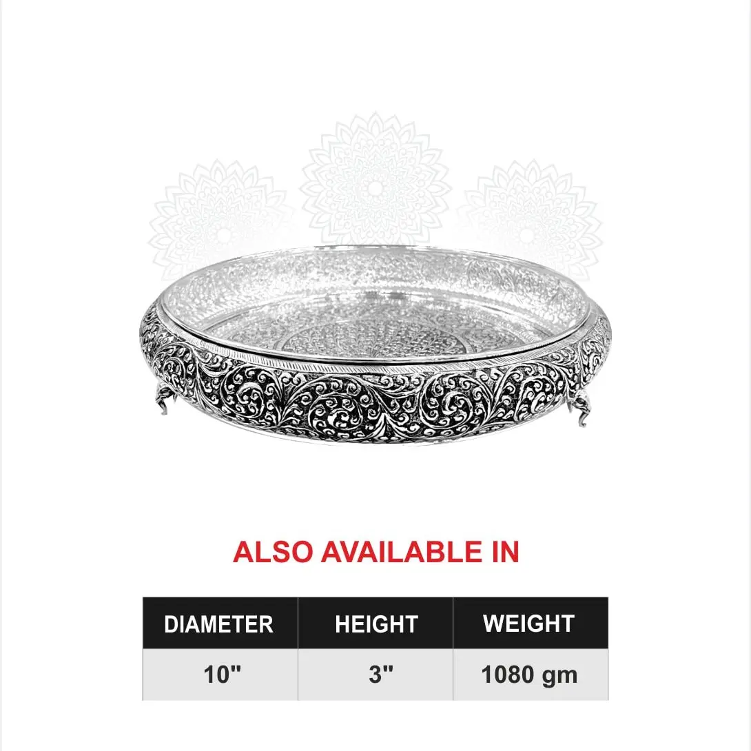 Round Lata Nakash Tamblam With Elephant Trunk Leg