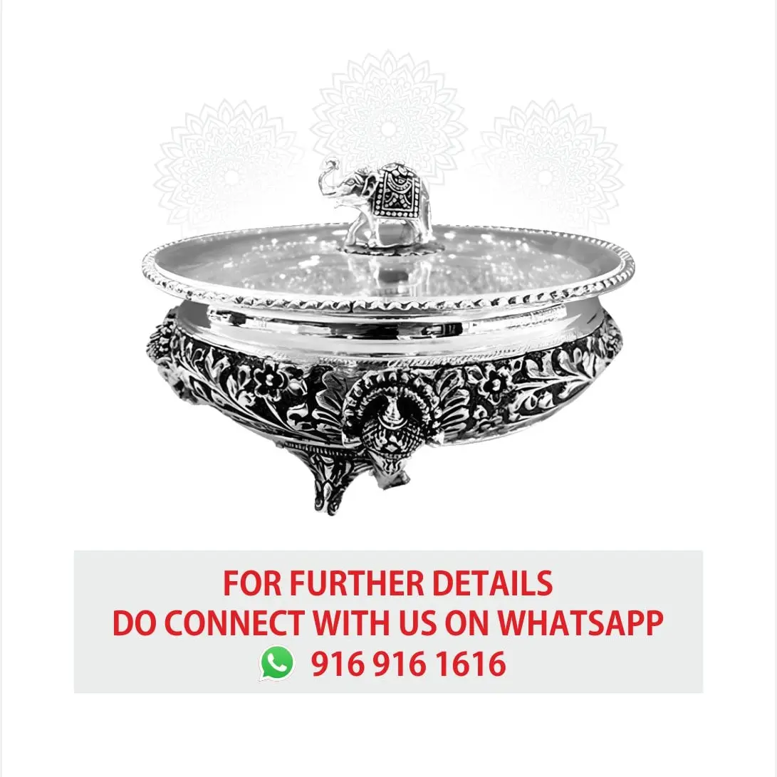 Ganesh Dish Bowl Silver Idol