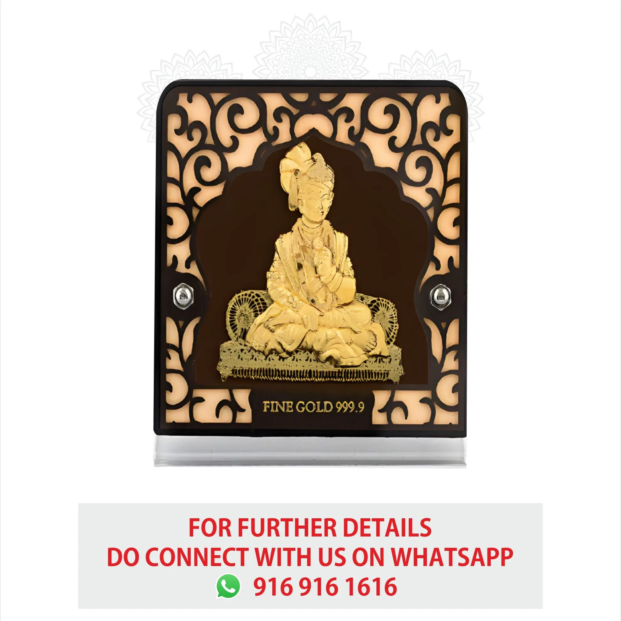 Swaminarayan Gold Frame
