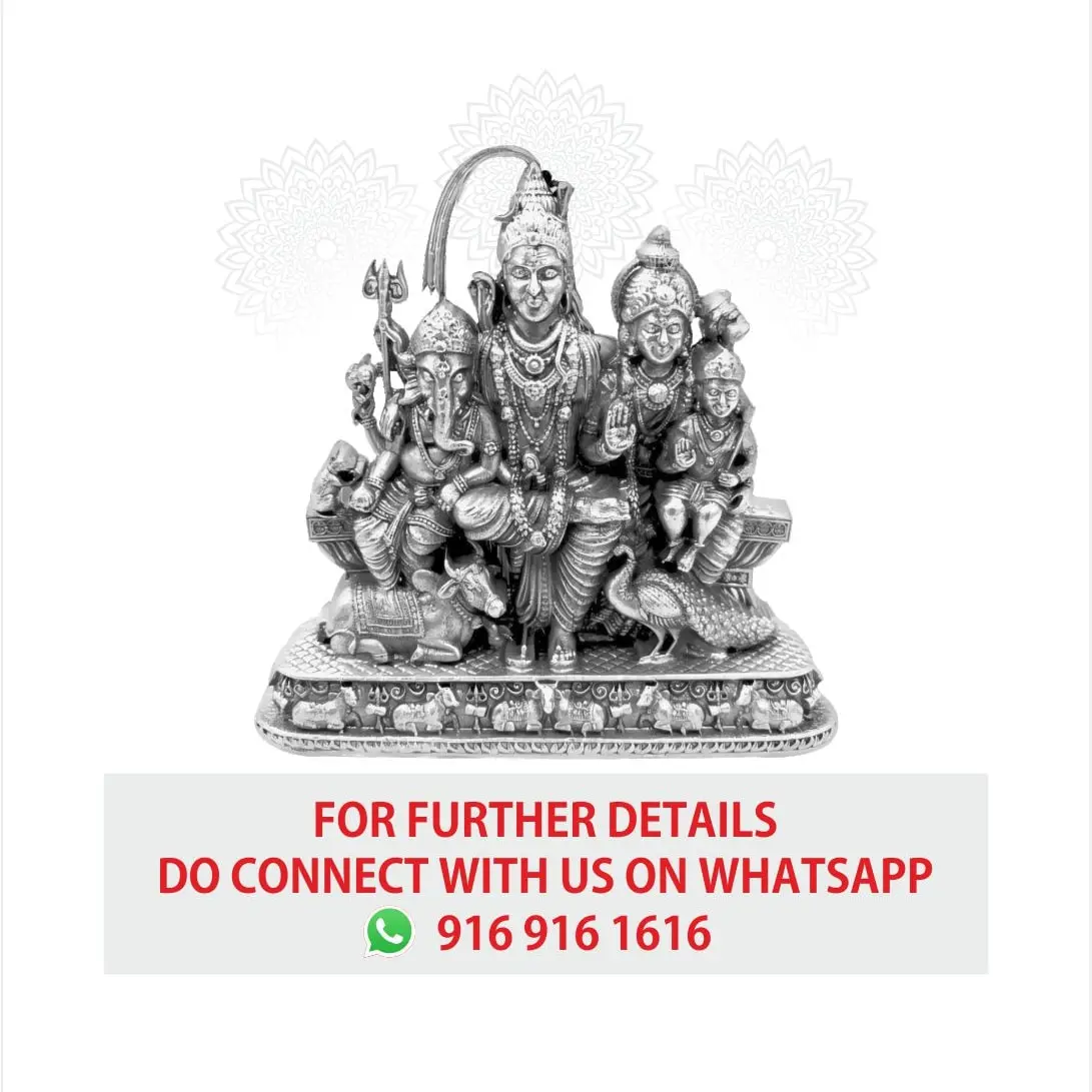 Shiva Parivar Silver Idol