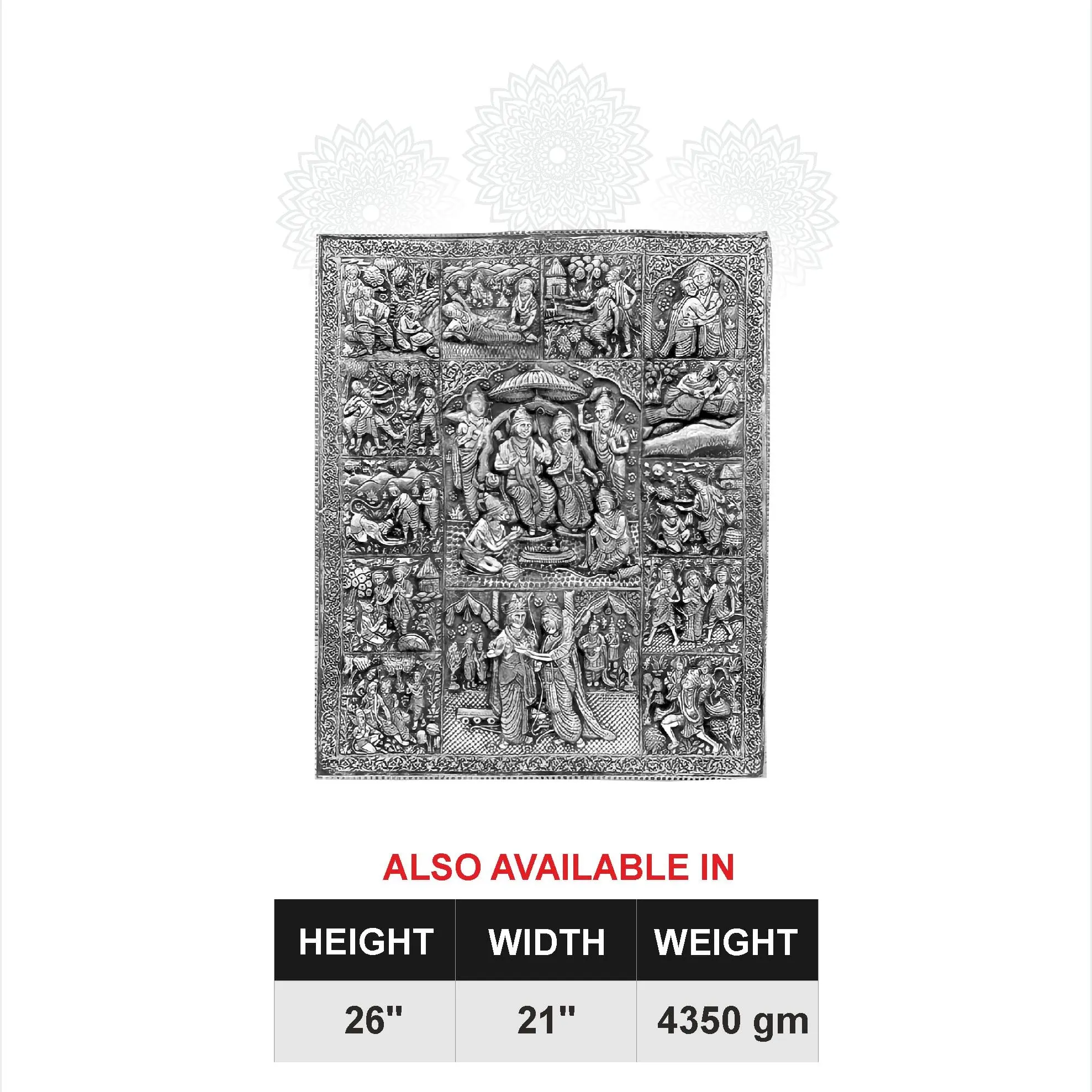 Ram Darbar Silver Nakash Wall Frame