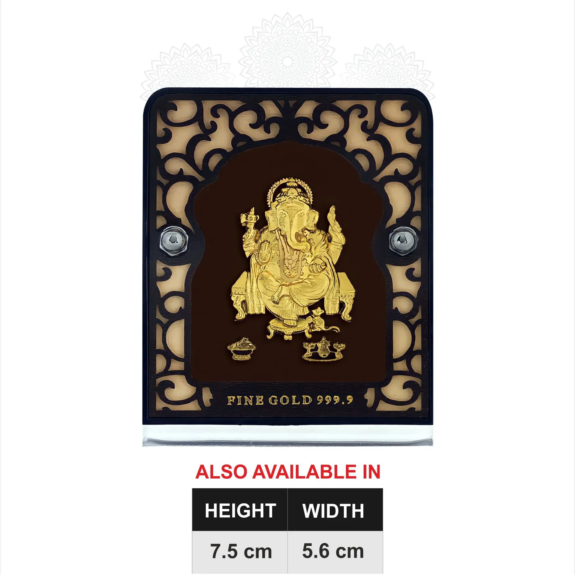 Gold Pitham Ganesh Small Frame