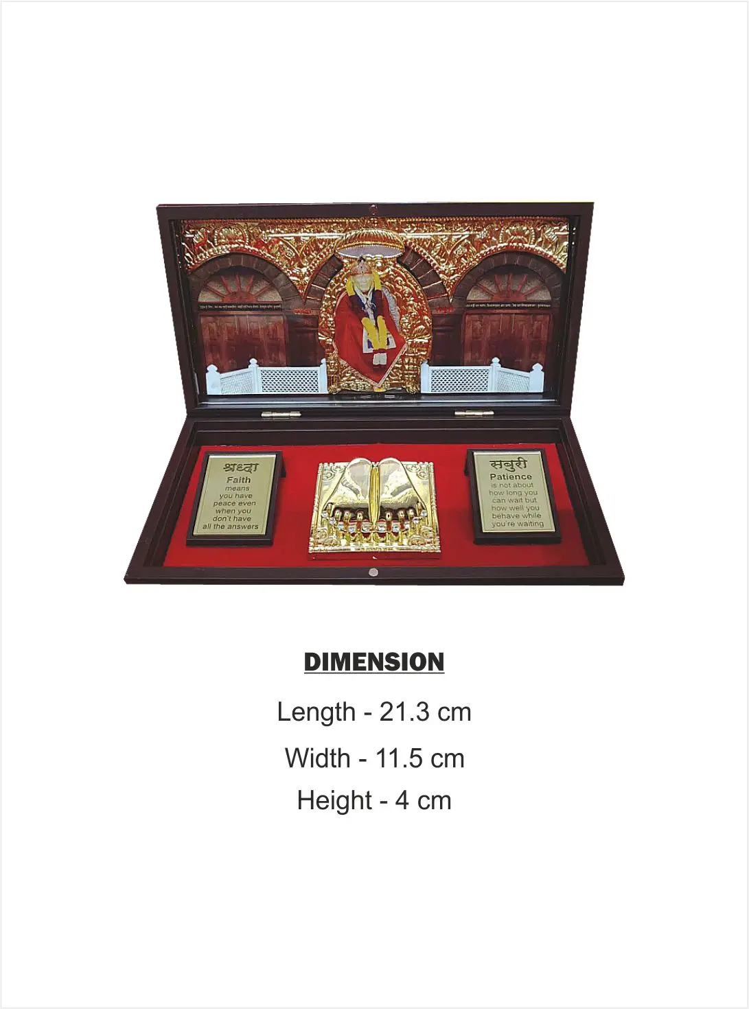 3 D Sai Baba Charan Paduka Gift With Box